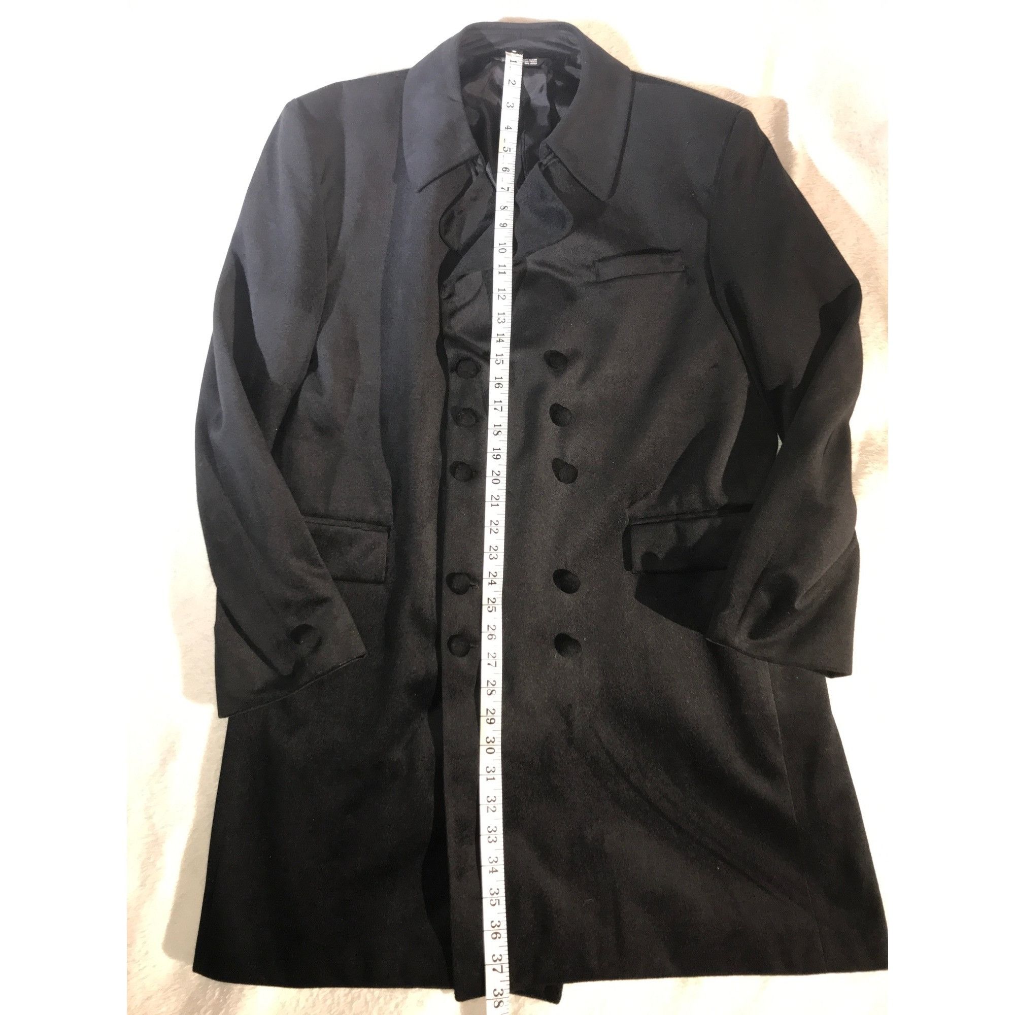 Falcone Falcone Men's Black Velvet Duster Car Coat Blazer Jacket Size US S / EU 44-46 / 1 - 5 Thumbnail