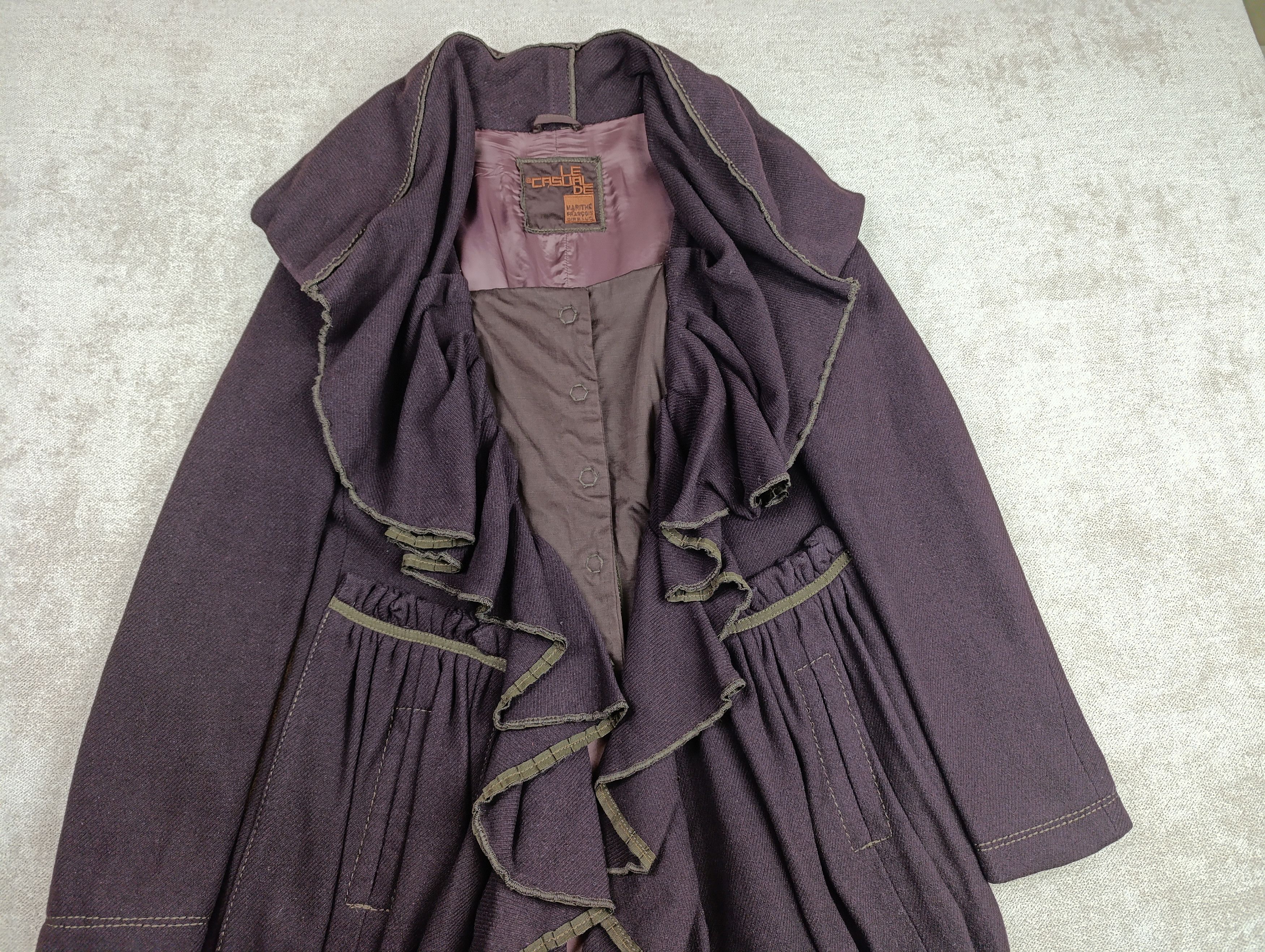 Marithe + Francois Girbaud MARITHE FRANCOIS GIRBAUD AVANT GARDE WOOL CORSET WOMENS COAT Size L / US 10 / IT 46 - 4 Thumbnail