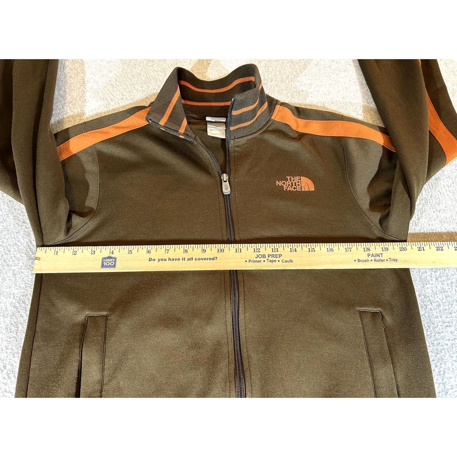 The North Face The North Face A5 Series Track Jacket Mens Small Brown Striped Full Zip Stand-Up Collar Lightweight Pockets Casual Activewear Fall Mens Size US S / EU 44-46 / 1 - 7 Thumbnail