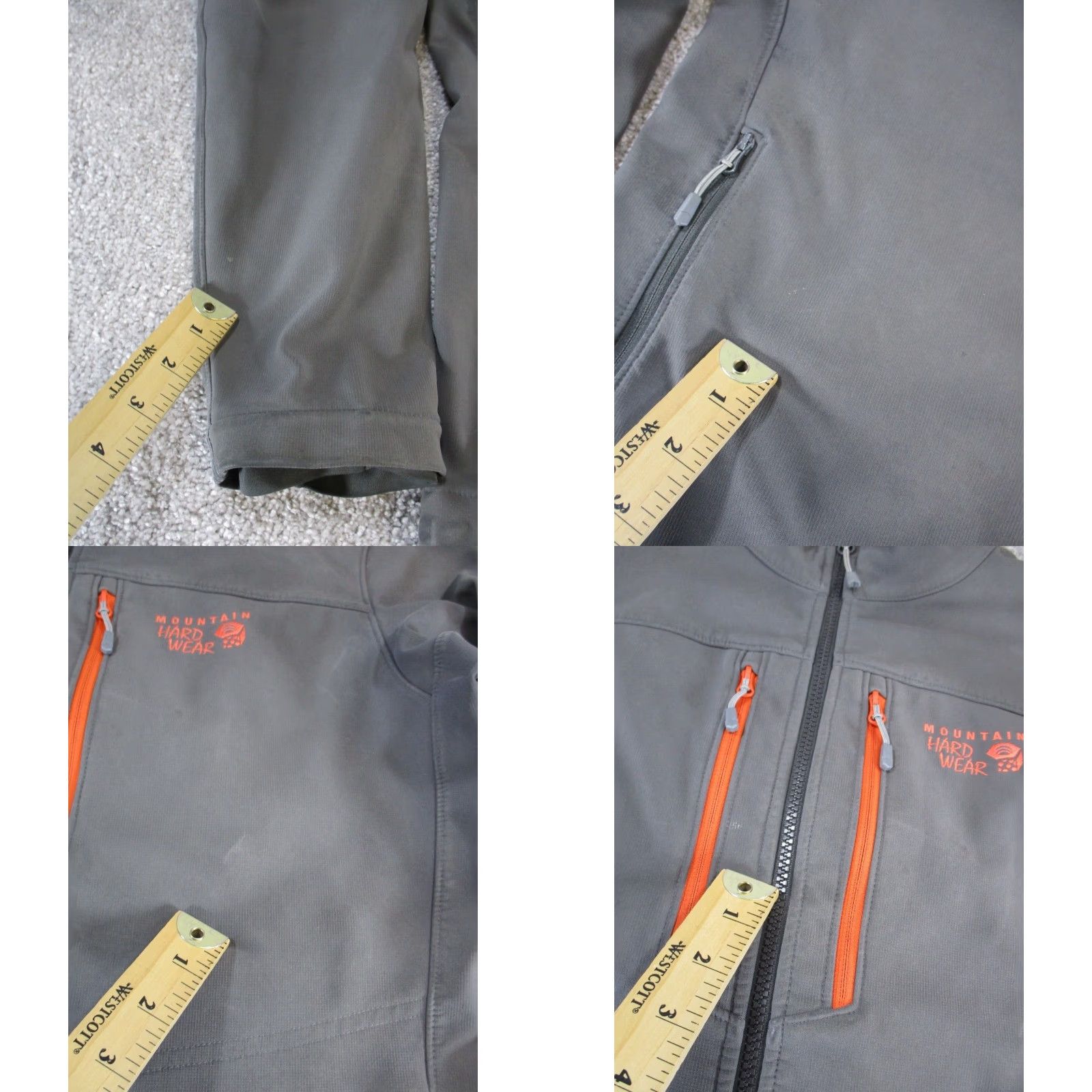 Mountain Hardwear Mountain Hard Wear Jacket Mens Medium Gray Orange Hiking Softshell Windbreaker Full Zip Women's? Size US M / EU 48-50 / 2 - 8 Thumbnail