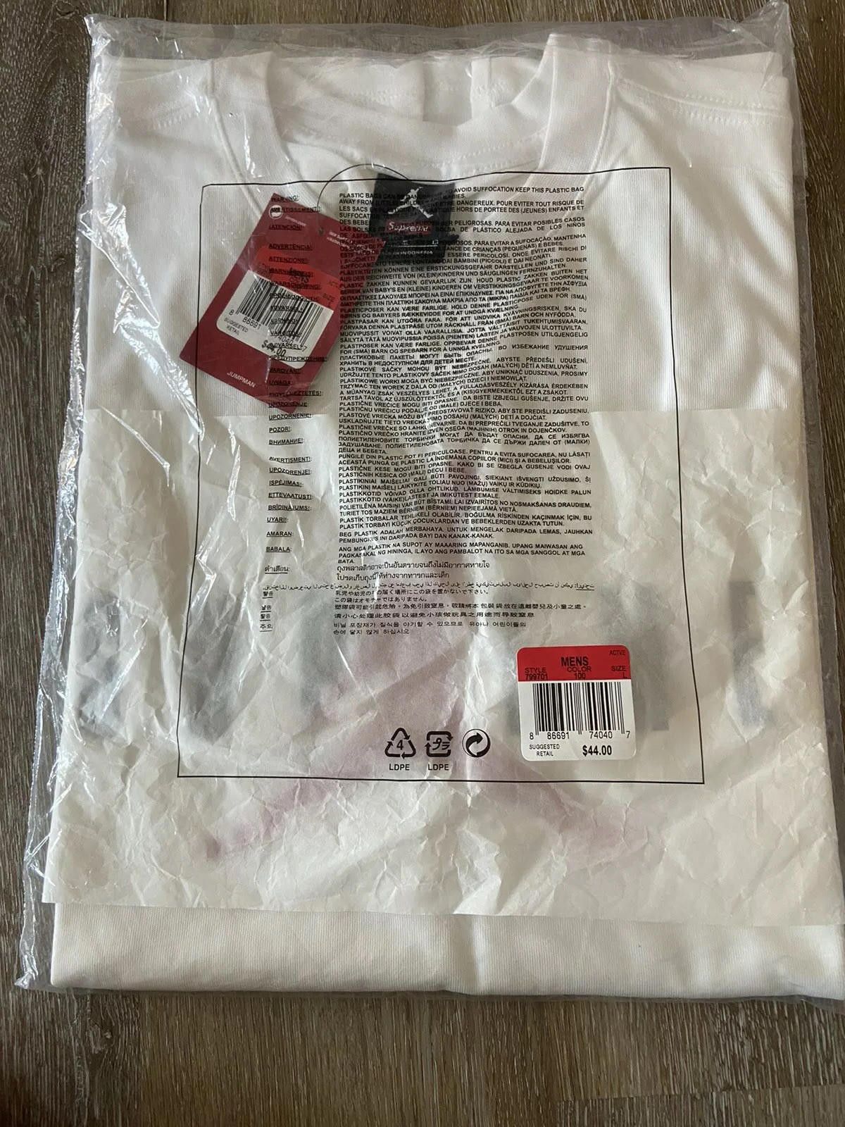 Supreme Supreme Jordan Tee White Size L Size US L / EU 52-54 / 3 - 2 Thumbnail