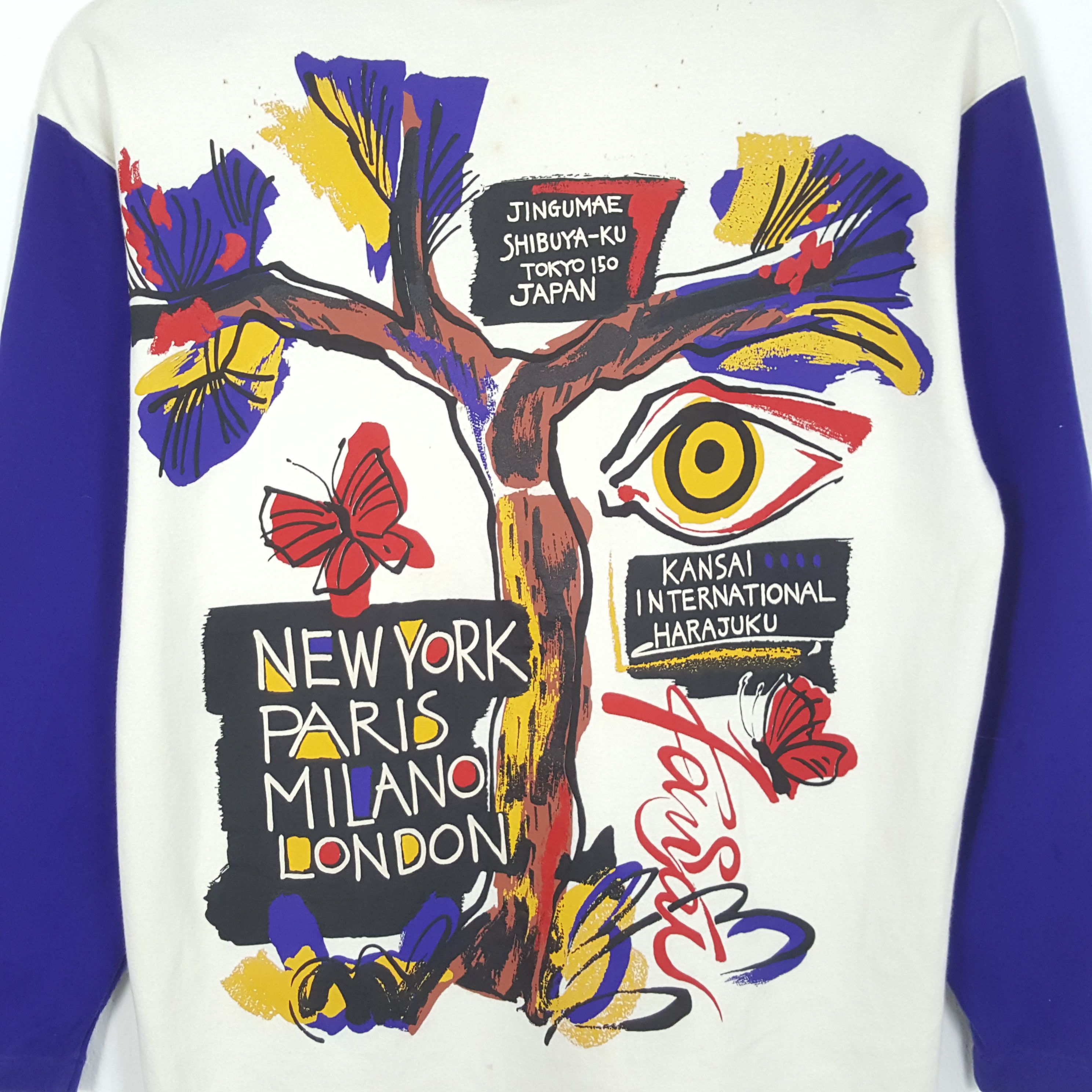 Japanese Brand × Kansai Yamamoto × Vintage KANSAI O2 International Rare Design Streetwear Sweatshirt Size US M / EU 48-50 / 2 - 2 Thumbnail