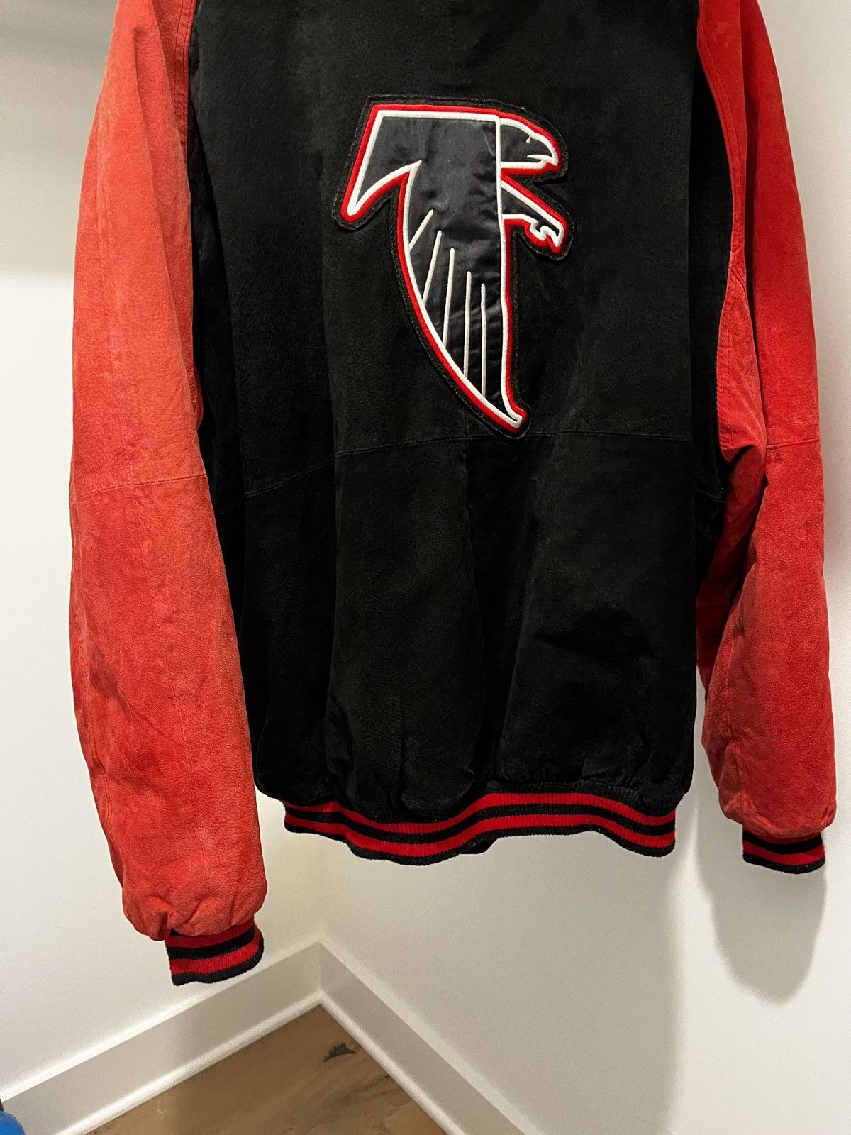 NFL Vintage Wilsons Leather x Carl Banks Atlanta Falcons Jacket Size US XL / EU 56 / 4 - 10 Thumbnail
