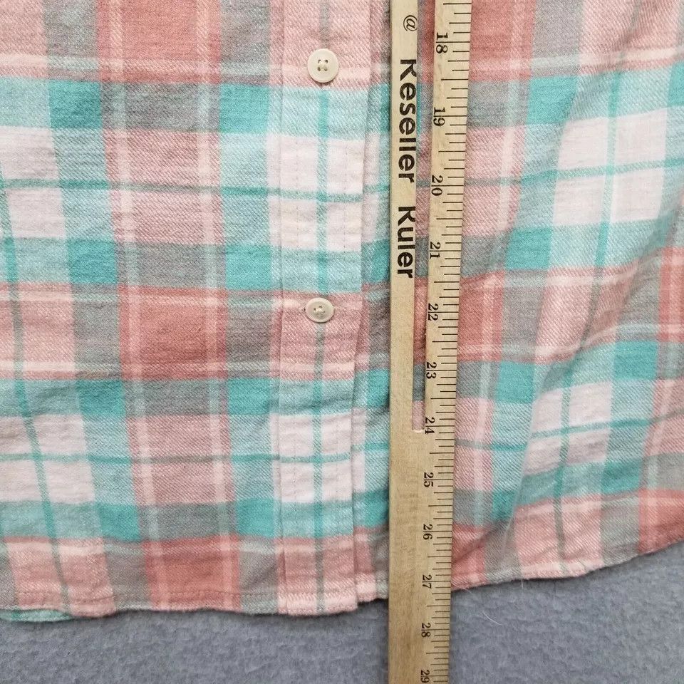 J.Crew J Crew Shirt Womens 0 Green Plaid Flannel Button Up Casual Size XS / US 0-2 / IT 36-38 - 8 Thumbnail