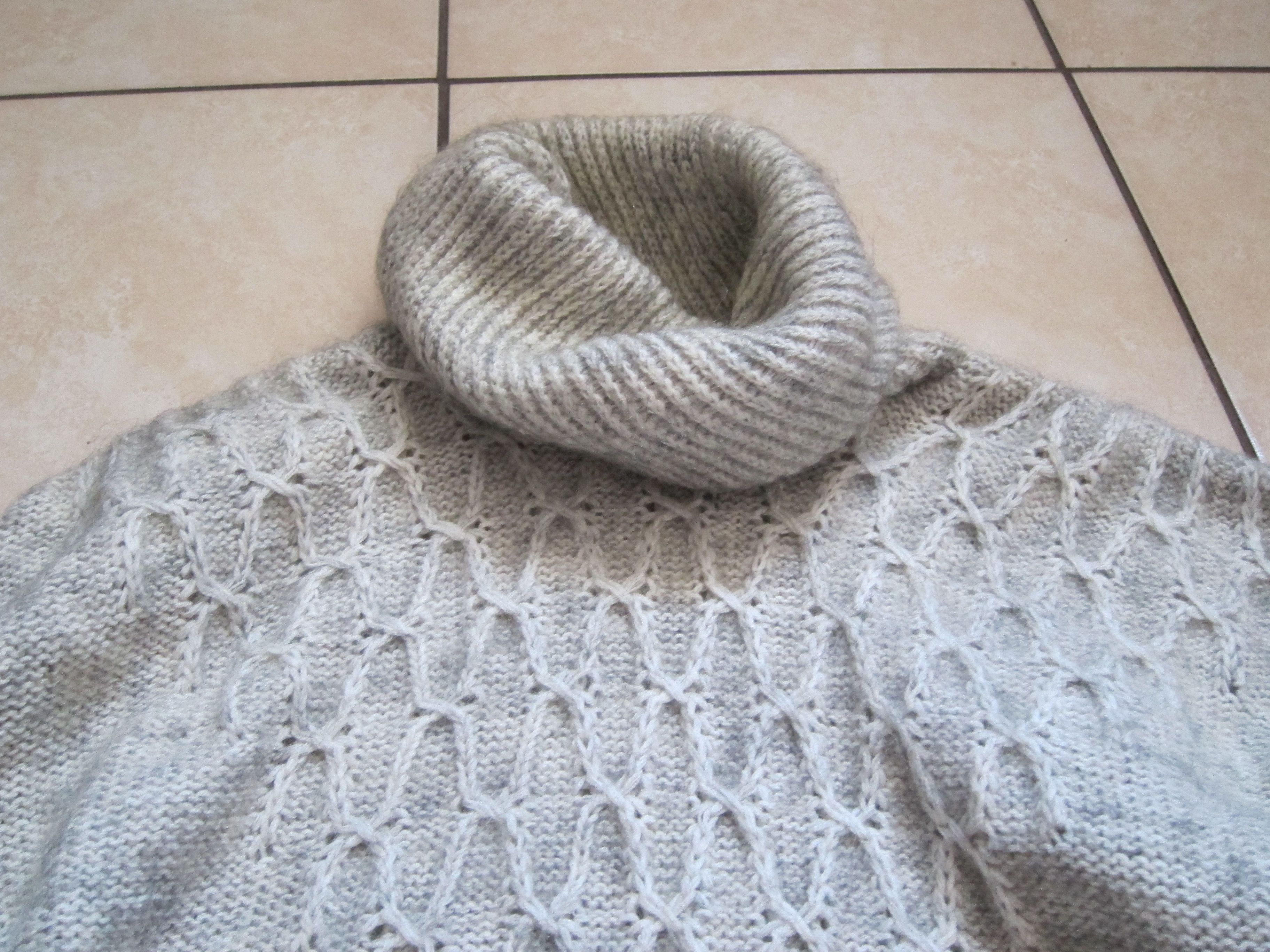 Vintage vintage sweater natural wool gray oversized Size M / US 6-8 / IT 42-44 - 3 Thumbnail