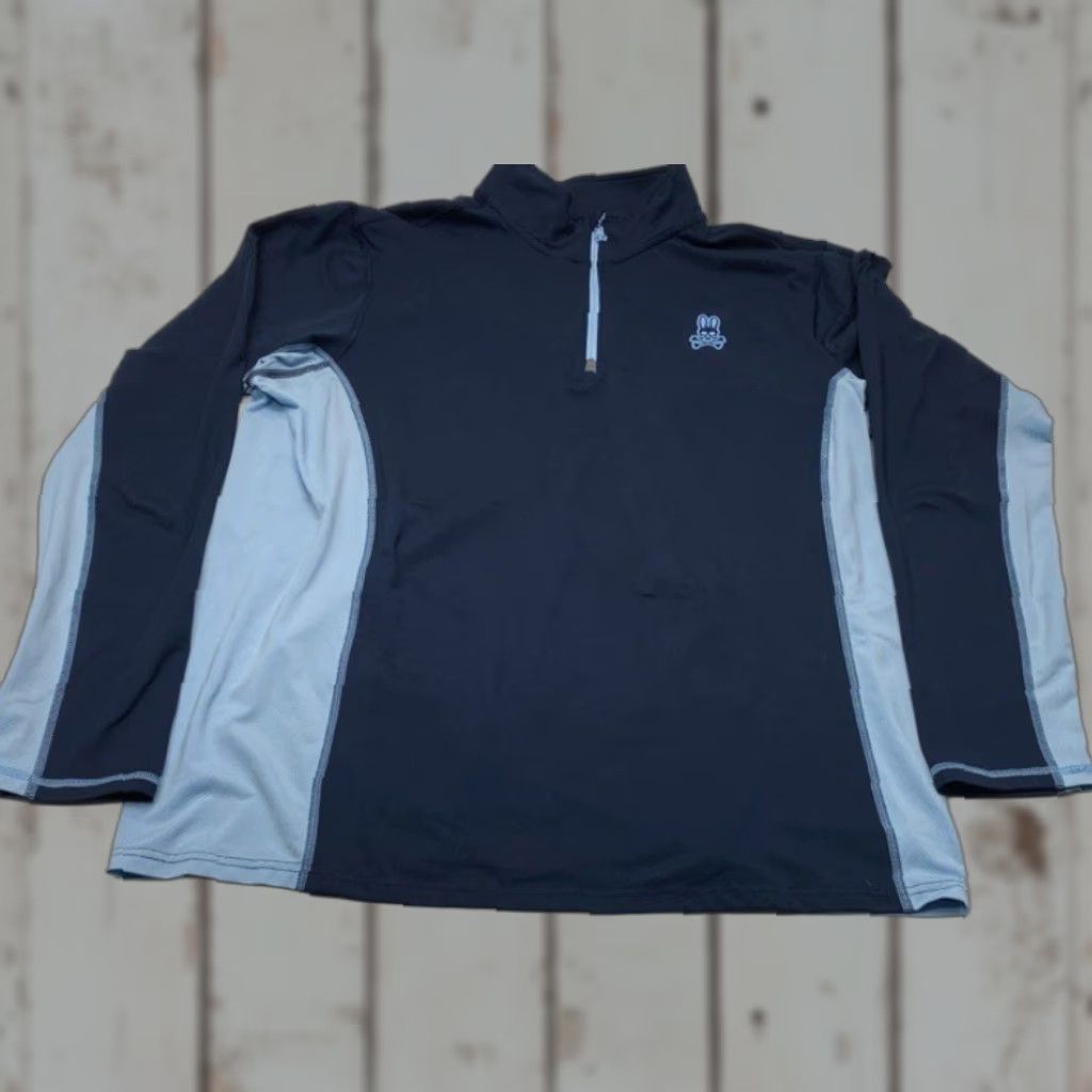 Psycho Bunny Psycho Bunny Performance 1/4 Zip Pullover Men's Large Stretch Sweatshirt 8490 Size US L / EU 52-54 / 3 - 1 Thumbnail