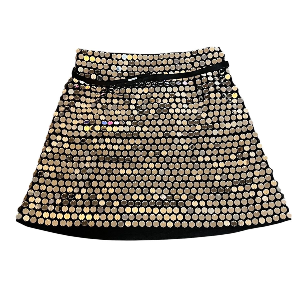 Dior DIOR Mirror-Effect Sequined Mini Skirt 36 Size 26" / US 2 / IT 38 - 1 Thumbnail