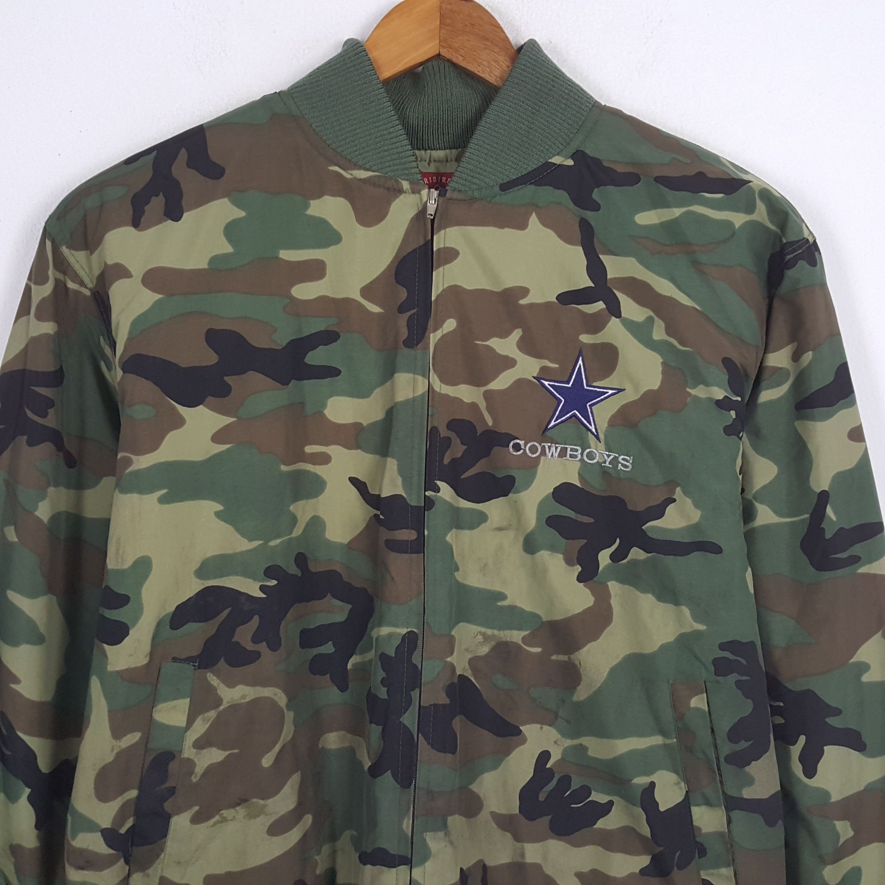 NFL × Reebok × Vintage Vintage Dallas COWBOYS NFL American Football Camo Jacket Size US XXL / EU 58 / 5 - 4 Thumbnail