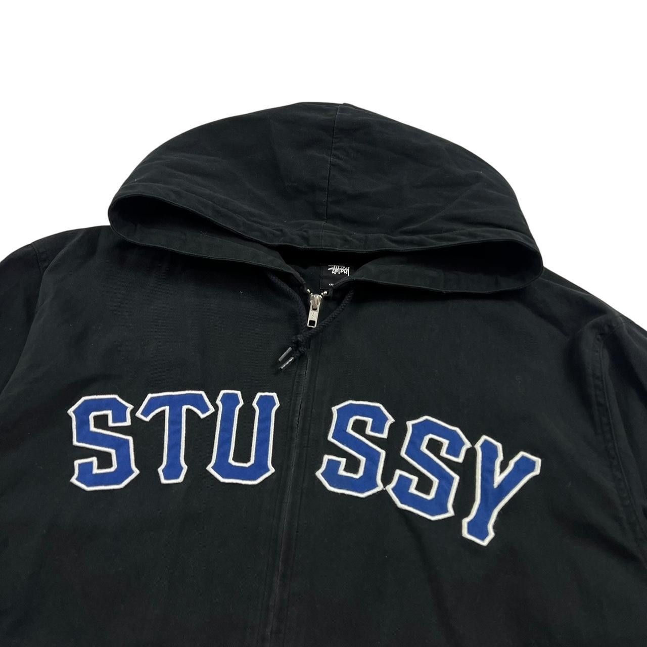 Stussy Vintage Black Stussy Jacket Blue Spellout - Extra Large Size US XL / EU 56 / 4 - 3 Thumbnail