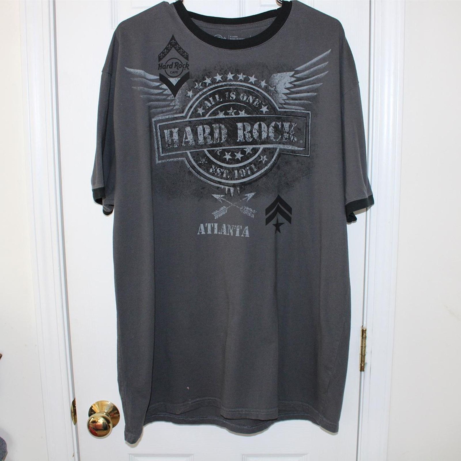 Hard Rock Cafe Y2K 2000's Hard Rock Cafe Atlanta Ringer Graphic Tee Size US XL / EU 56 / 4 - 4 Thumbnail