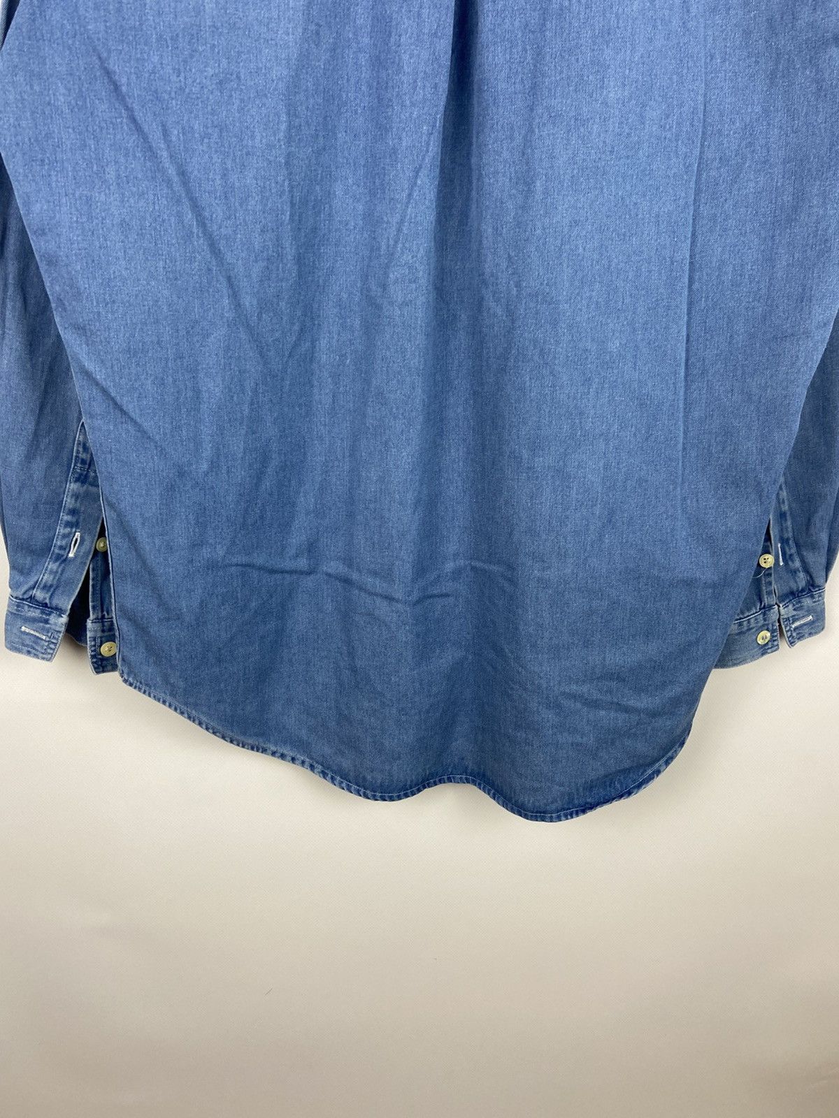 Burberry Vintage Thomas Burberry Denim Blue Men's Button-Up Shirt Size US S / EU 44-46 / 1 - 17 Thumbnail