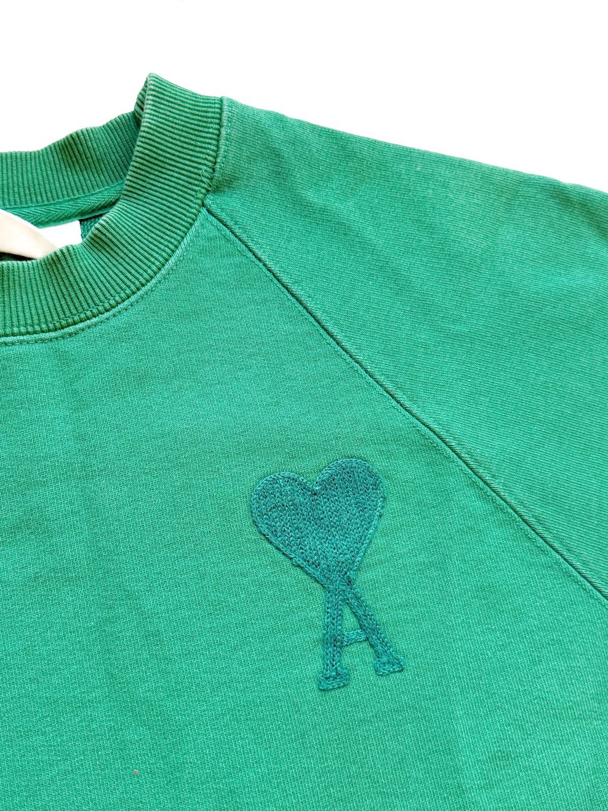 AMI Ami Women Green Heavyweight Sweatshirt Big Heart Logo Size M Size M / US 6-8 / IT 42-44 - 6 Thumbnail