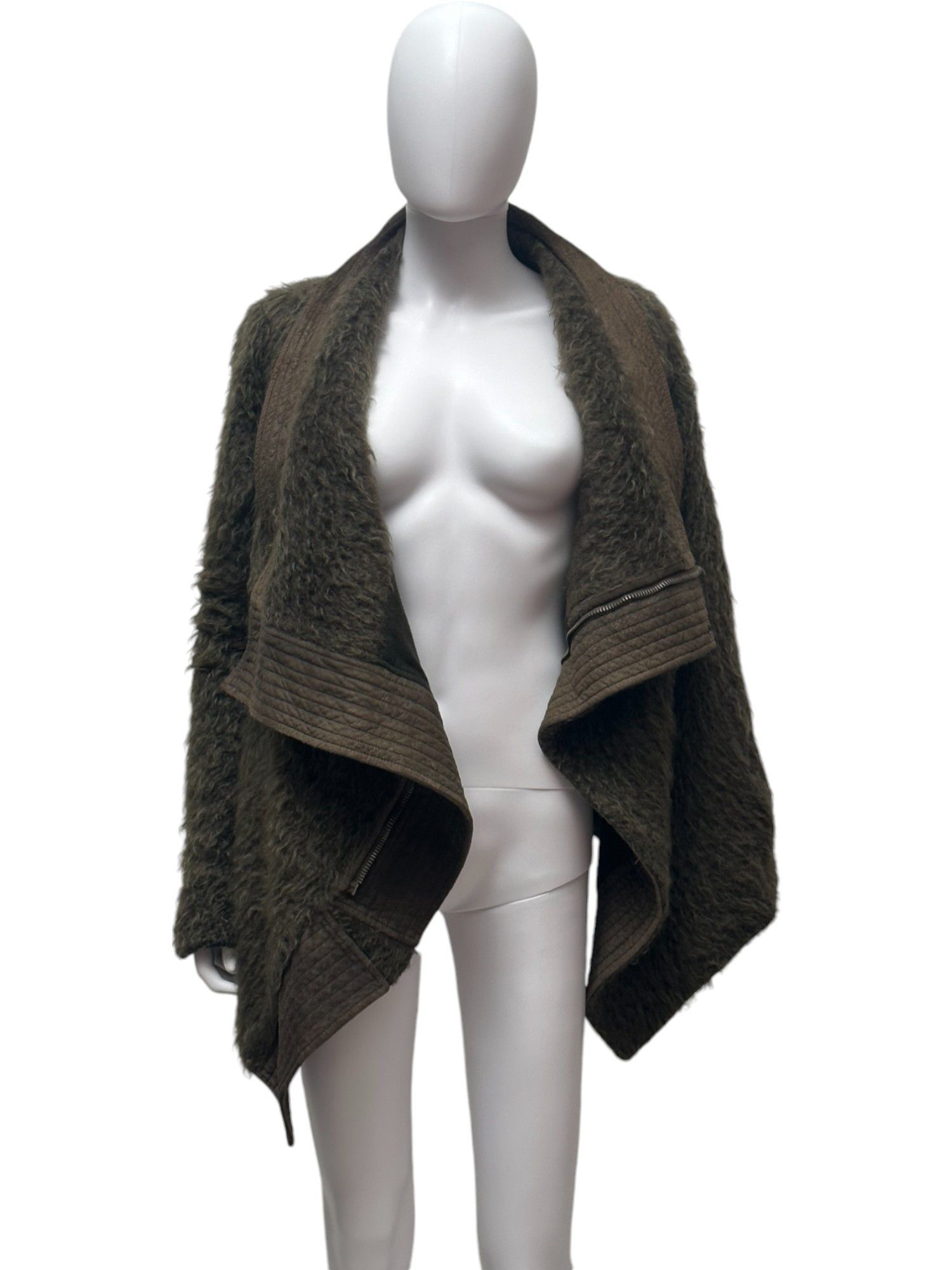 Rick Owens AW2007 Green Alpaca Lambskin Jacket Size M / US 6-8 / IT 42-44 - 6 Thumbnail