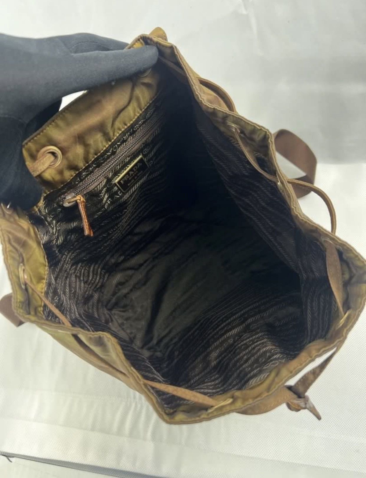 Prada Prada Tessuto Vintage Croco Embroired Leather Backpack Size ONE SIZE - 7 Thumbnail