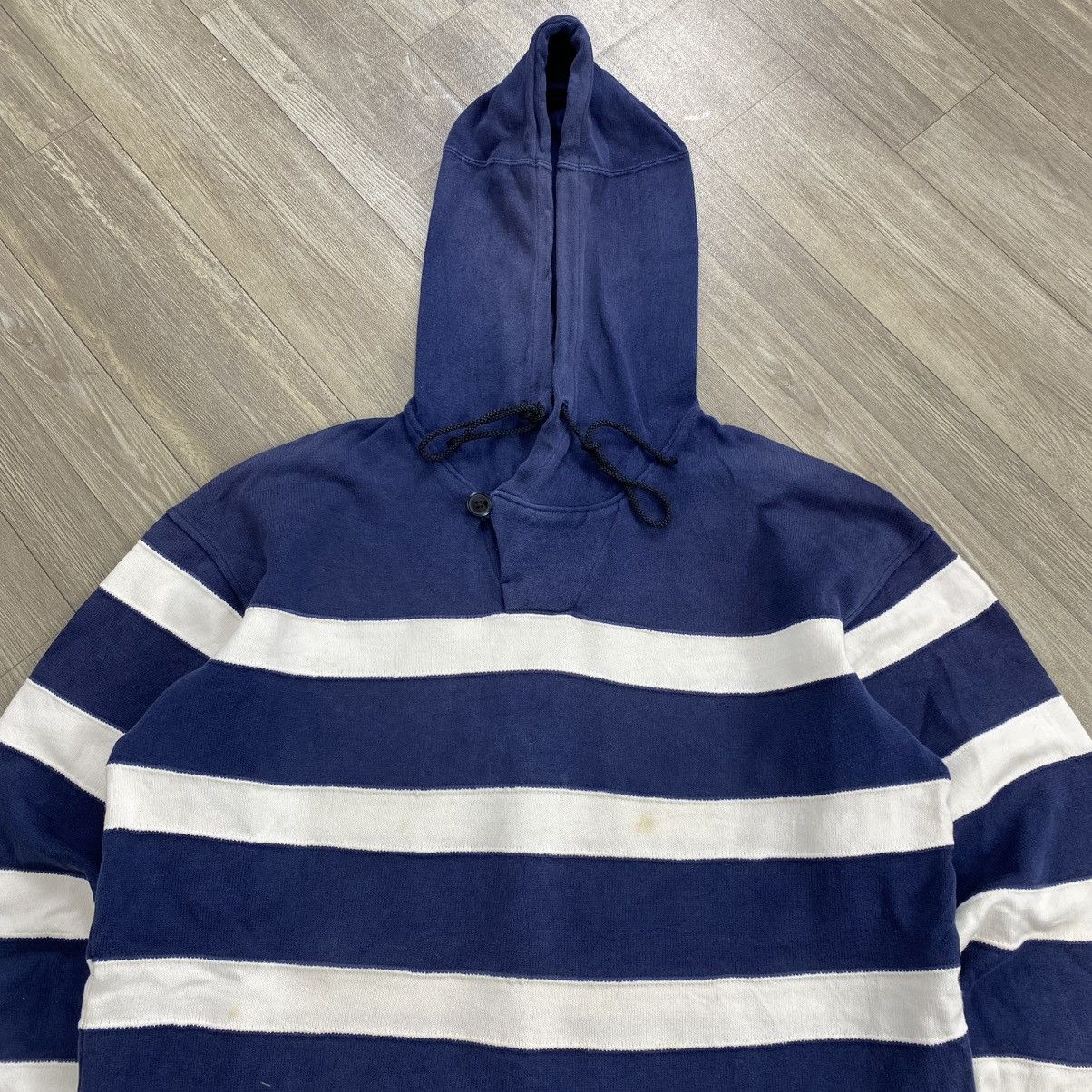 Issey Miyake 1990s Issey Miyake Im Product Studio Striped Hoodie Designer Size US M / EU 48-50 / 2 - 2 Thumbnail