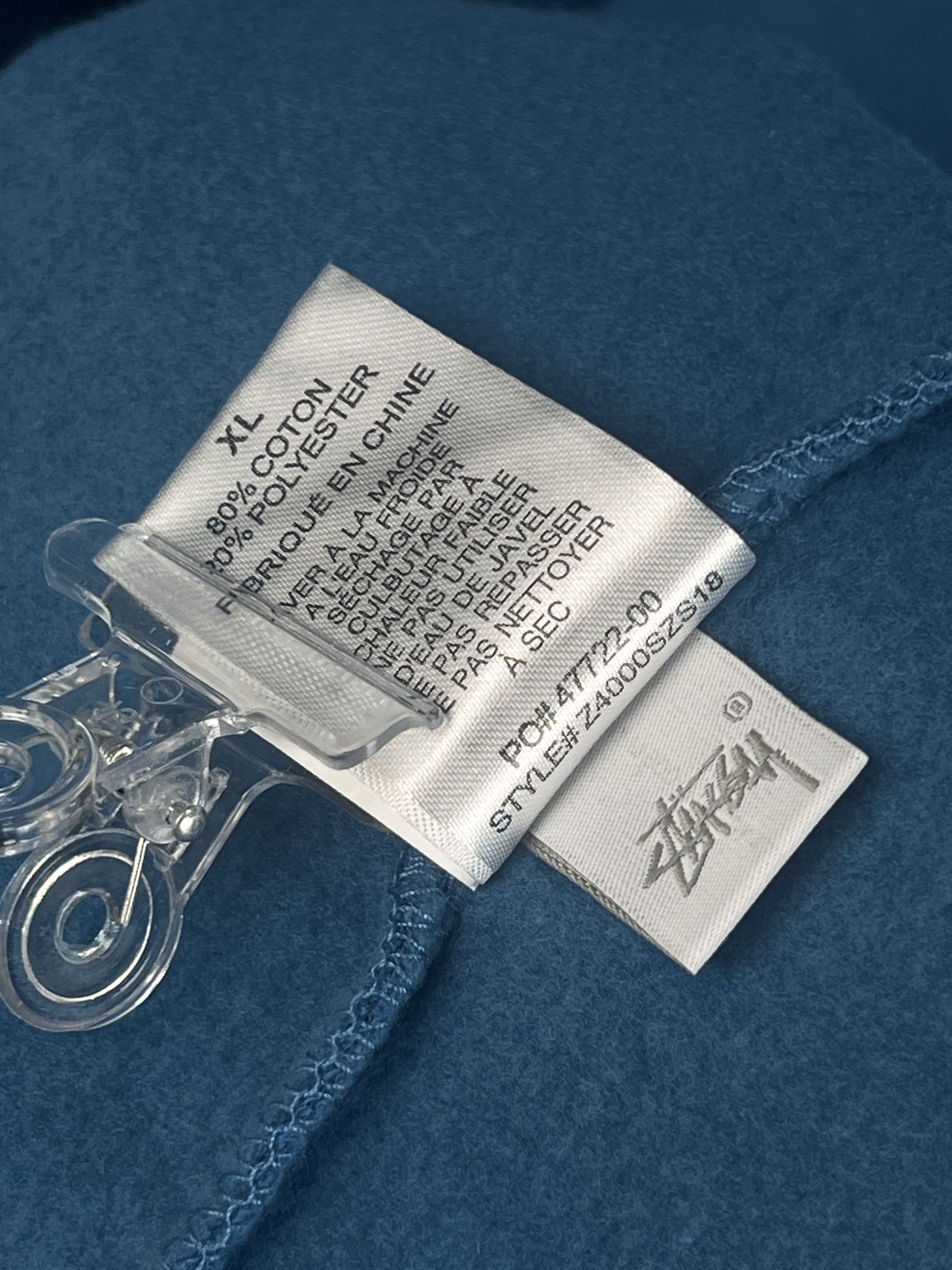 Stussy Brand New STUSSY BASIC ZIP HOODY Ocean XL Size US XL / EU 56 / 4 - 12 Thumbnail