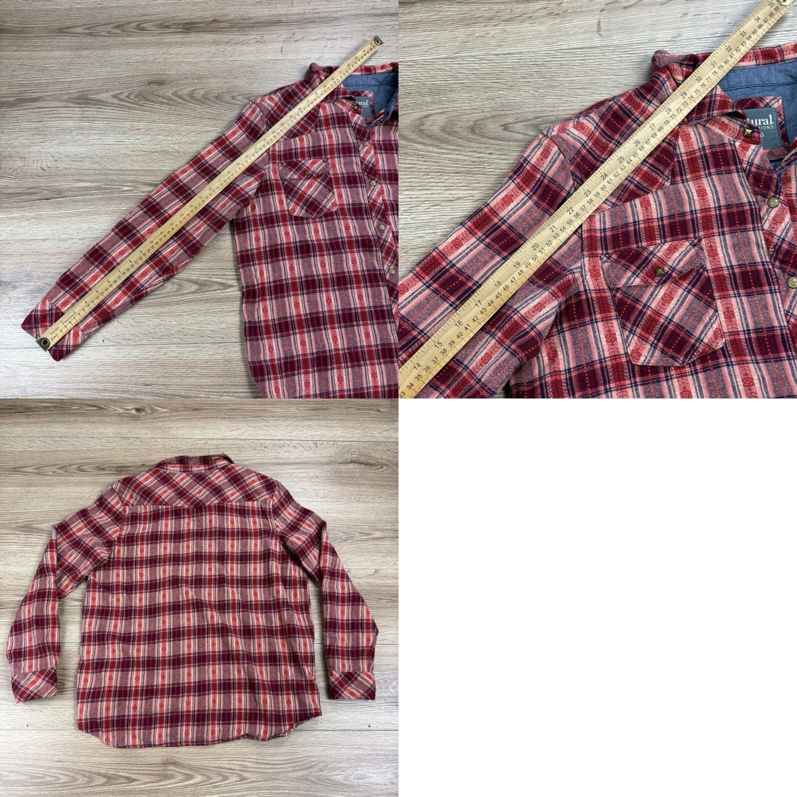 Vintage Natural Reflections Shirt Womens XL Red Plaid Western Snap Flannel Button-Up Size XL / US 12-14 / IT 48-50 - 8 Thumbnail