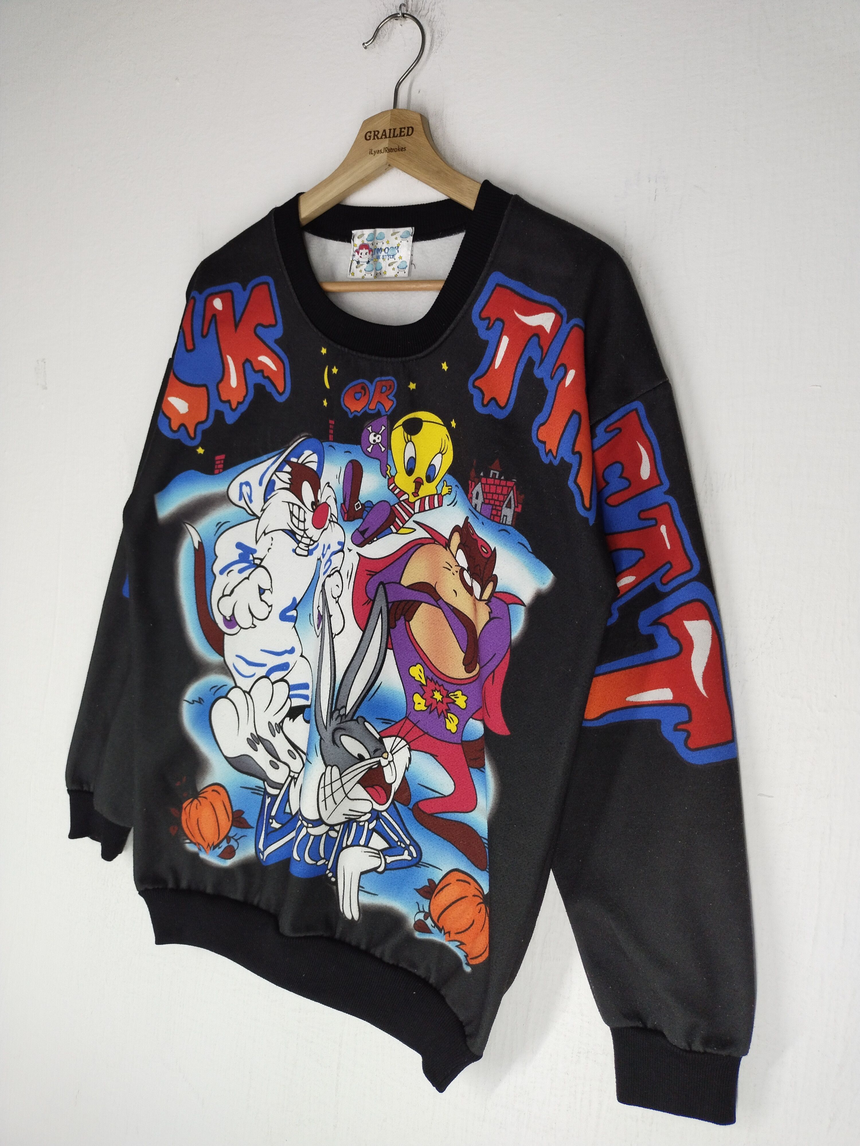 Cartoon Network Vintage Looney Tunes Tazmania Over Print Sweatshirt Size US M / EU 48-50 / 2 - 3 Thumbnail