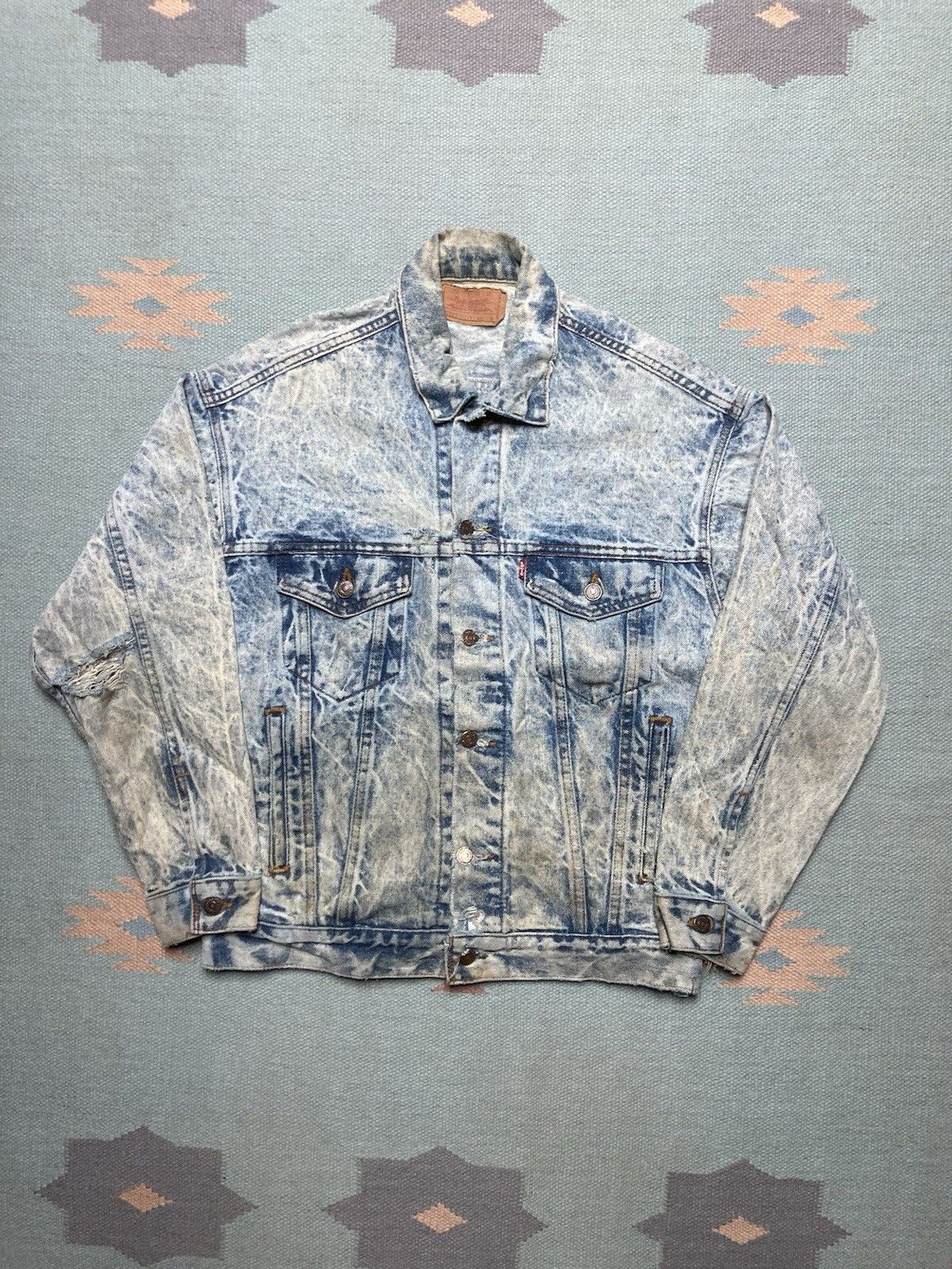 Levi's × Vintage 70s Levi’s denim jacket 70507 0219 acid wash distress small Size US S / EU 44-46 / 1 - 1 Thumbnail