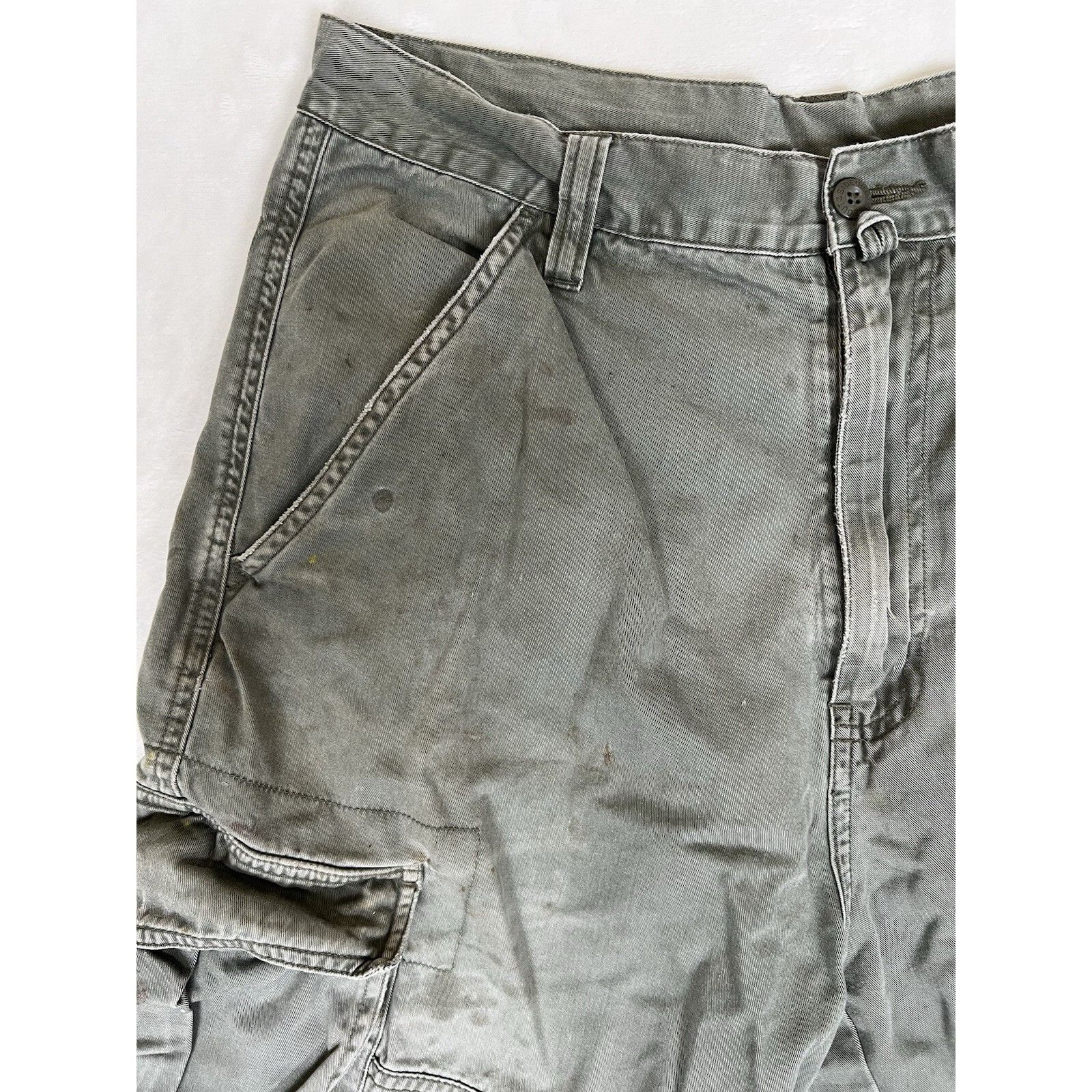 Sideout Vintage Sideout Cargo Shorts Size 32 Green Thrashed Surf Gru Size US 32 / EU 48 - 3 Thumbnail
