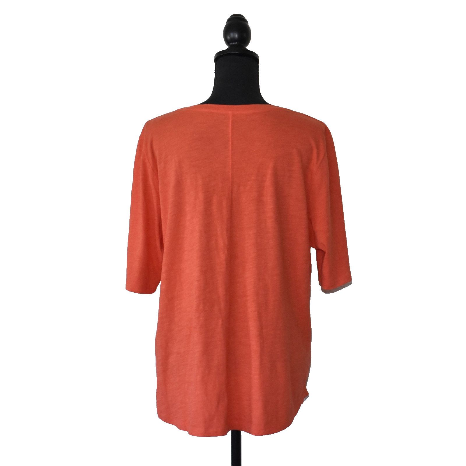 Eileen Fisher NEW EILEEN FISHER Cotton Short Sleeve Round Neck Tee Top L Size L / US 10 / IT 46 - 3 Thumbnail