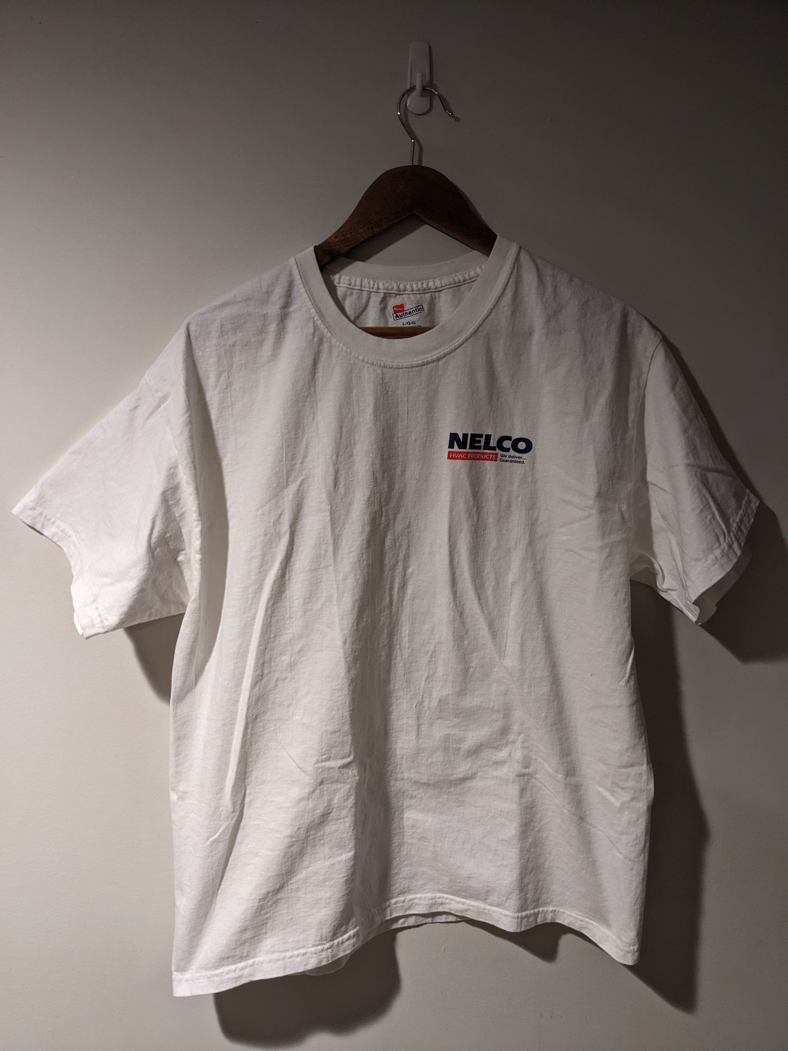 Vintage Vintage Nelco HVAC We Make That Dog Hunt White Large T-Shirt Size US L / EU 52-54 / 3 - 4 Thumbnail