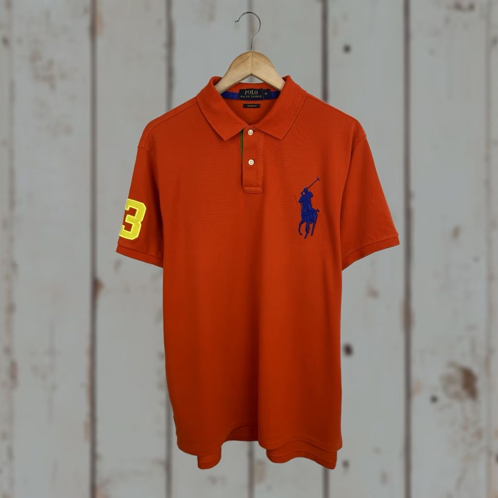 Ralph Lauren Polo Ralph Lauren Big Pony Polo T-Shirt XL Orange Rare Custom Fit Men’s Size US XL / EU 56 / 4 - 1 Thumbnail