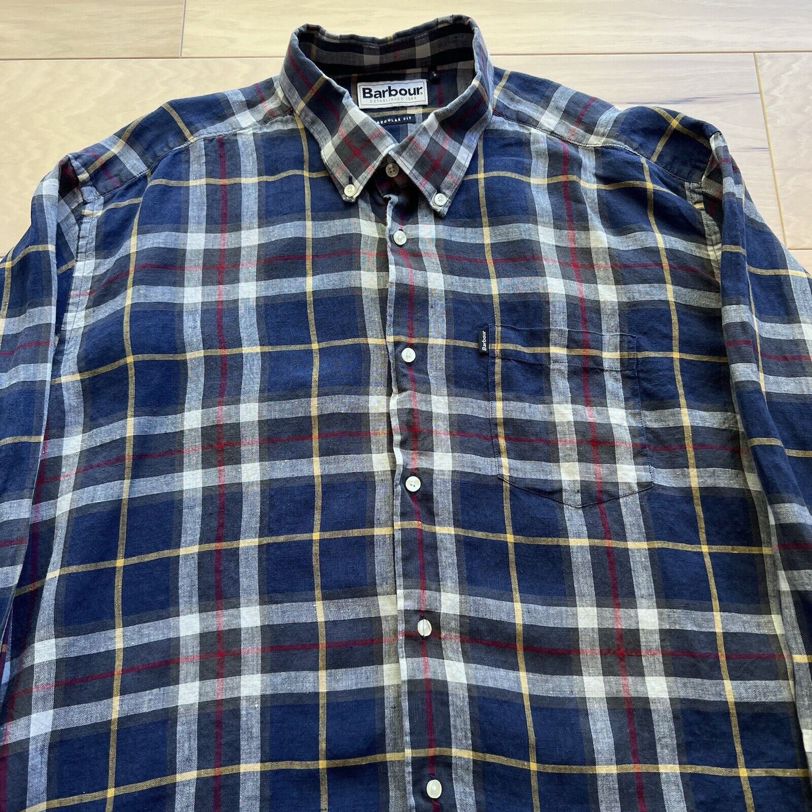Barbour Barbour Linen Shirt XL Multicolor Casual Button Up Size US XL / EU 56 / 4 - 3 Thumbnail