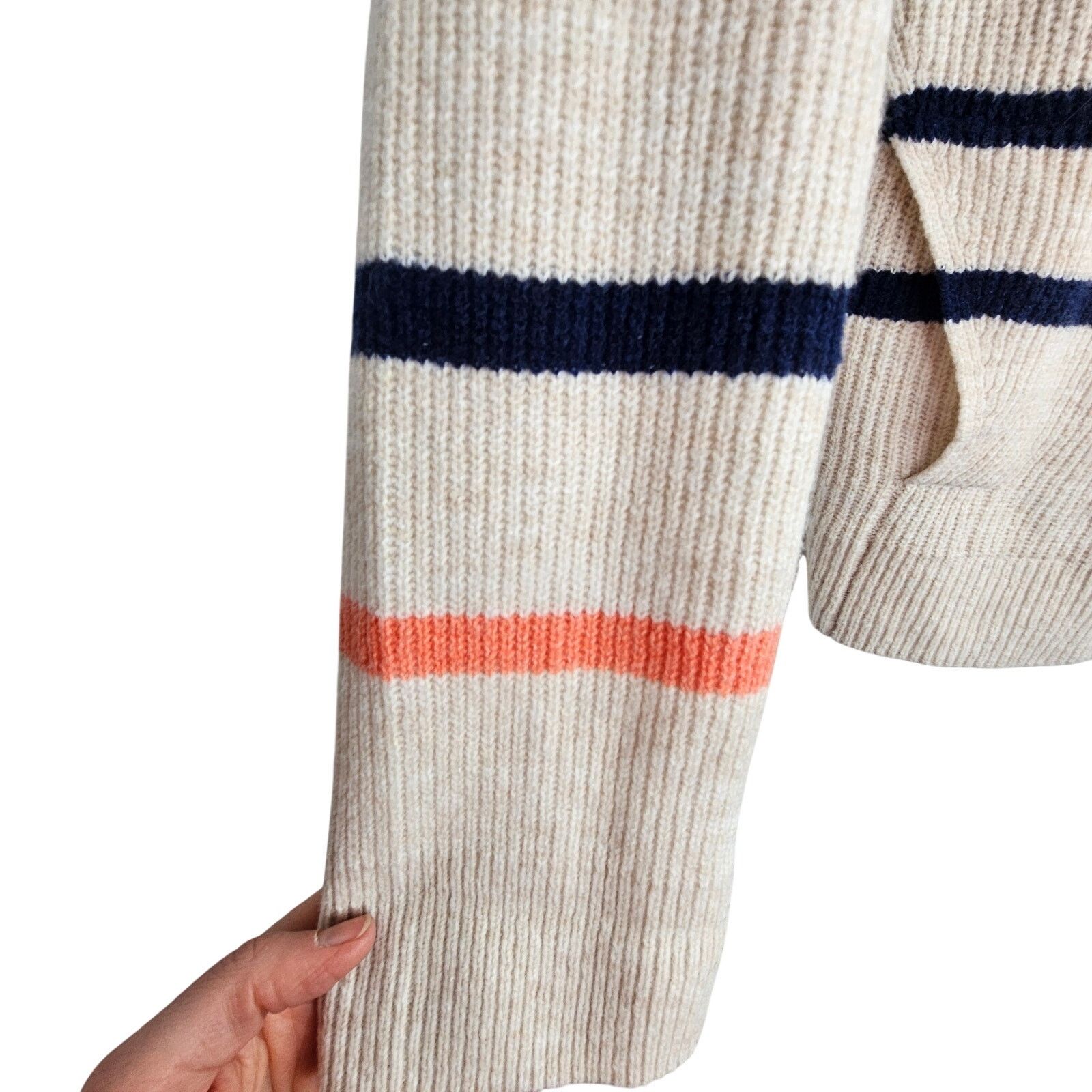 NIC+ZOE Nic+ Zoe Womens Sailors Stripe Full Zip Cardigan Sweater L Size L / US 10 / IT 46 - 5 Thumbnail