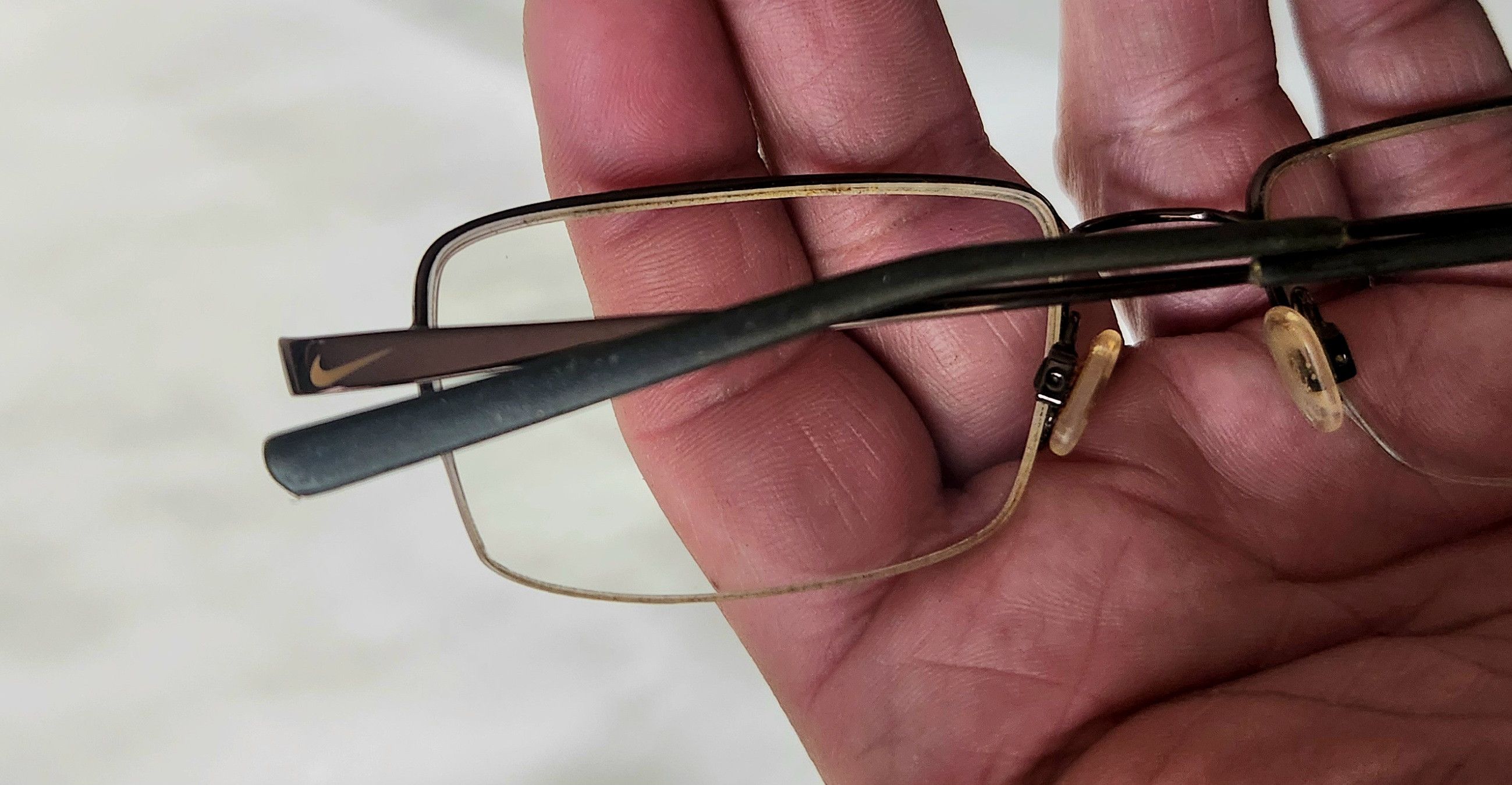 Nike Nike Eyeglasses 4195 245 Flexon Brown Full Rim Metal Frame Size ONE SIZE - 7 Thumbnail
