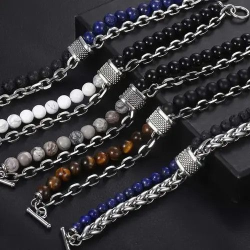 Japanese Brand Tiger Eye Stone Beaded Bracelet Size ONE SIZE - 5 Thumbnail