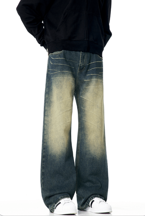 Japanese Brand × Jean American retro washed loose casual versatile cleanfit jeans Size US 34 / EU 50 - 2 Thumbnail