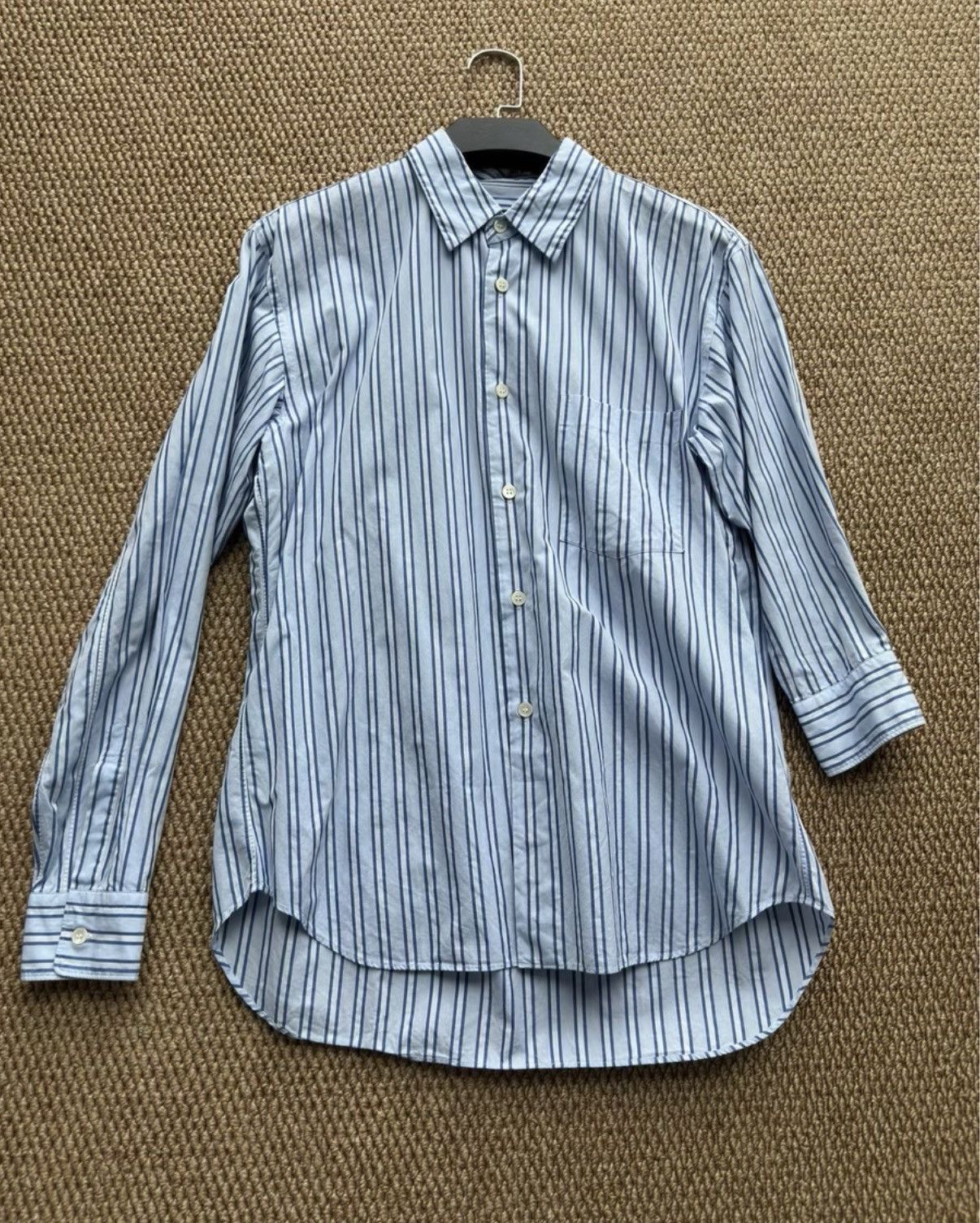 Comme des Garcons COMME des GARÇONS Blue & White Striped Long Sleeve Shirt K23 Size US XS / EU 42 / 0 - 1 Thumbnail