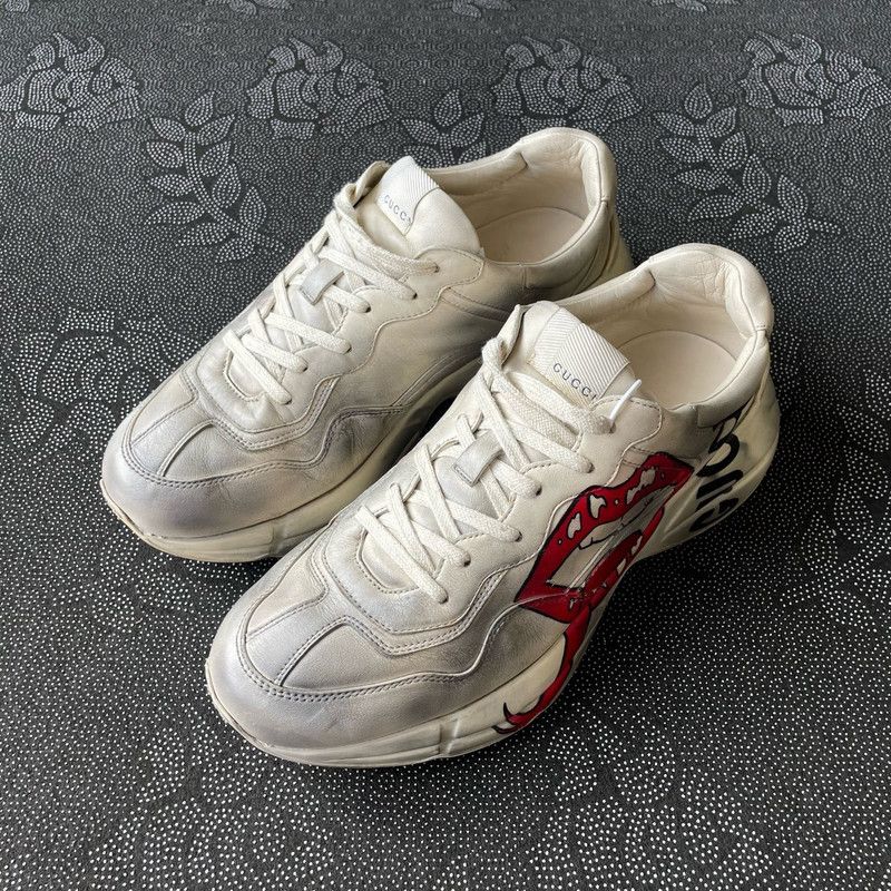 Gucci Gucci Rhyton Leather Low Top Sneakers 0079 Size US 8.5 / EU 41-42 - 1 Thumbnail