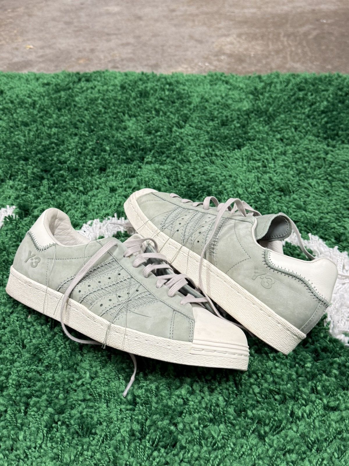 Y-3 Y-3 Superstar Sage Green Adidas Soft Leather Sneaker Sz. 9 Size US 9 / EU 42 - 3 Thumbnail