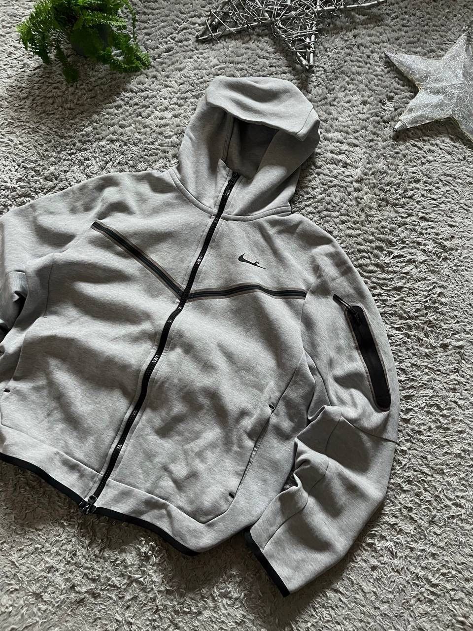 Nike × Vintage Nike Zip-Hoodie Tech-Fleece Streetwear Drill Logo Swoosh Size US M / EU 48-50 / 2 - 2 Thumbnail
