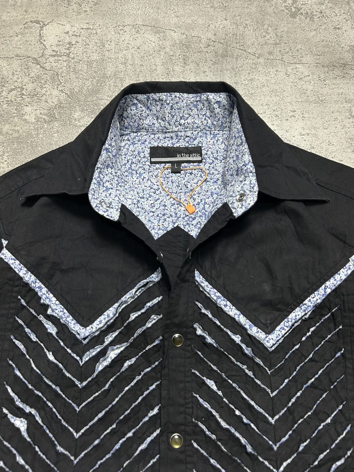 In The Attic In The Attic 3D Chevron Stripe Shirt Vkei Style Size US M / EU 48-50 / 2 - 8 Thumbnail