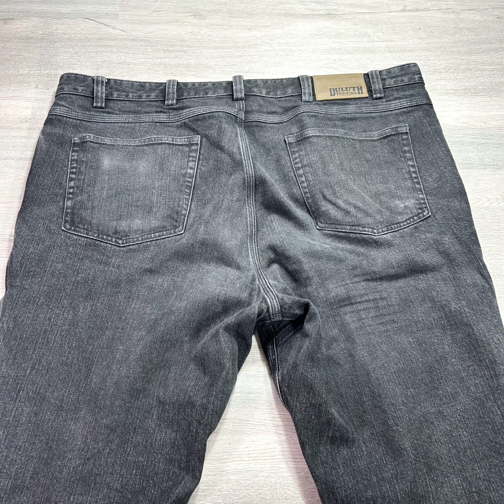 Duluth Trading Company Duluth Trading Co Duluth Flex Ballroom Jeans Mens 44x32 Gray Denim Work Pants Relaxed Fit Straight Jeans Size US 44 / EU 60 - 4 Thumbnail