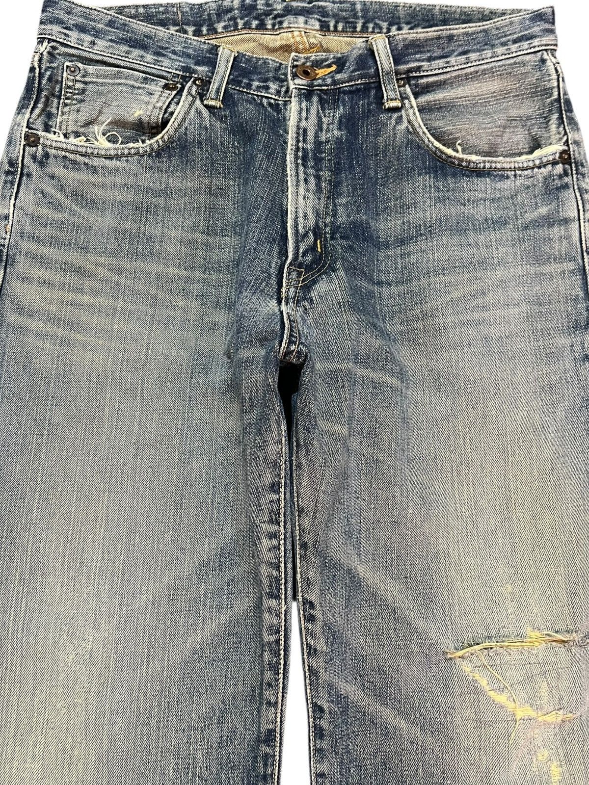 Edwin Vintage Edwin 505X Selvedge Distressed Denim Size US 32 / EU 48 - 2 Thumbnail