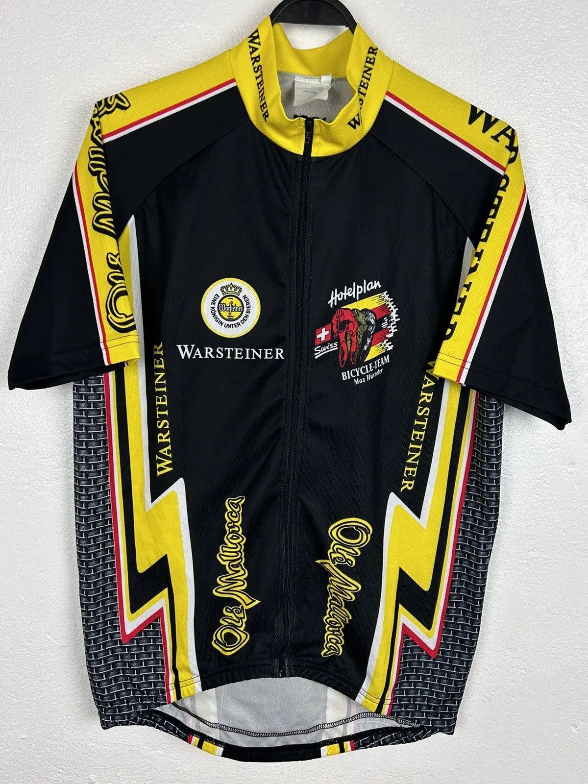 Vintage Vintage Warsteiner Max Hurzeller Mallorca Cycling Jersey Size US L / EU 52-54 / 3 - 1 Thumbnail