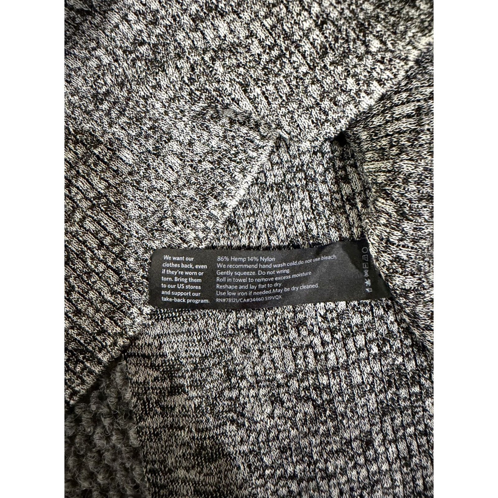 Eileen Fisher Eileen Fisher Knit Sweater Womens L Gray Marled Short Sleeve Pullover Casual Classic Knit Hemp Nylon Breathing Lightweight Size L / US 10 / IT 46 - 5 Thumbnail