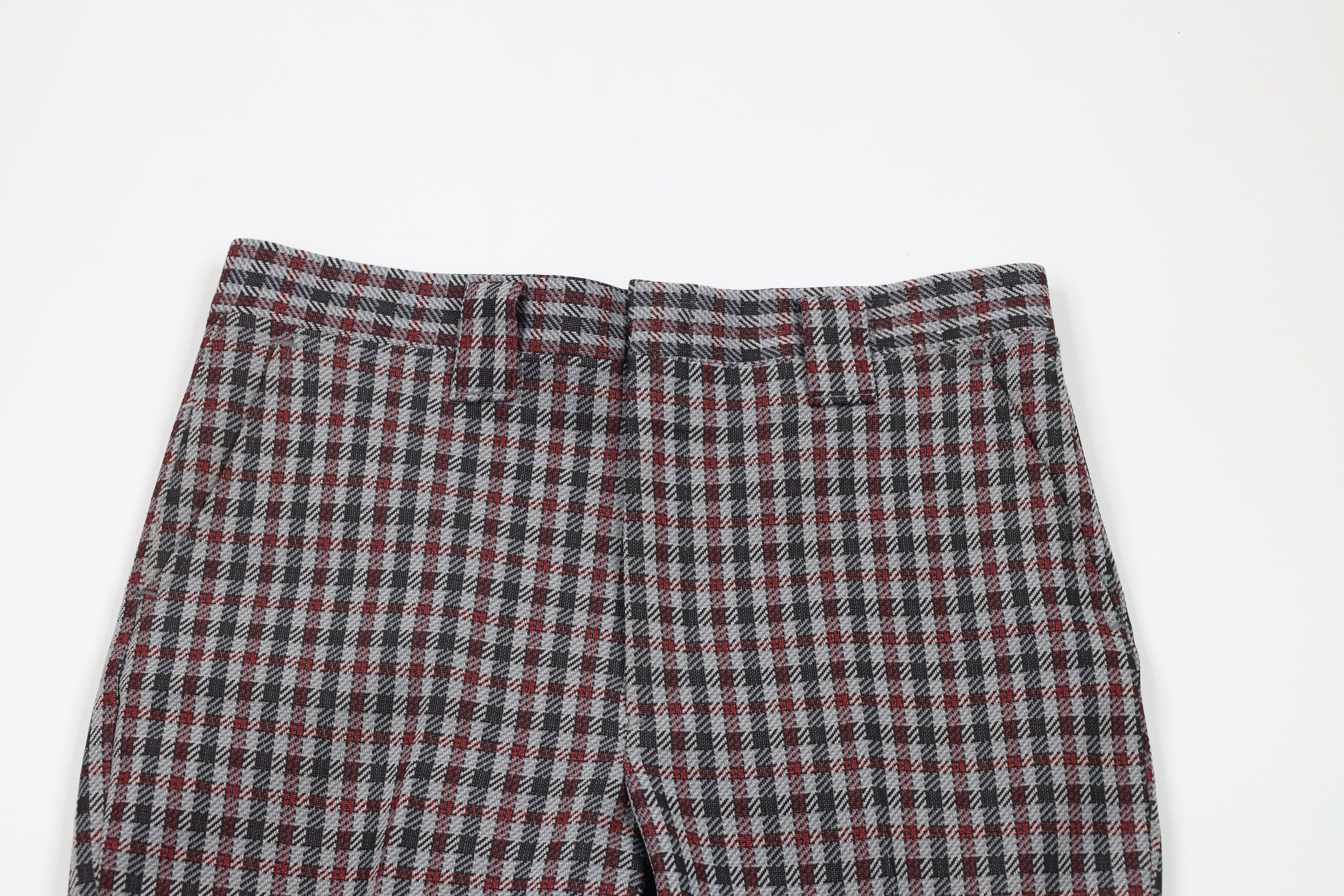 Vintage Vintage 70s Streetwear Cuffed Bell Bottoms Pants Plaid USA Size US 32 / EU 48 - 2 Thumbnail