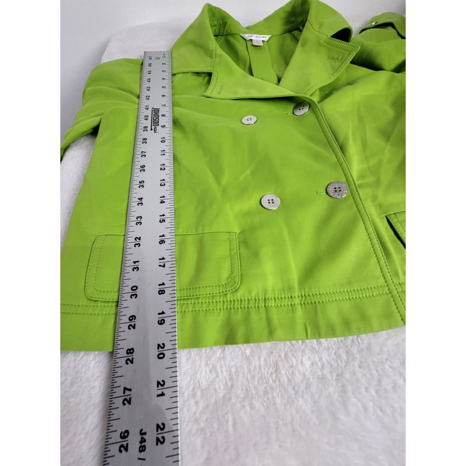 St. John St. John Blazer Shirt Women 3/4 Sleeve Green Double Breasted Coat Jacket Medium Mens Womens (adjust final gender tag if applicable) Size M / US 6-8 / IT 42-44 - 8 Thumbnail