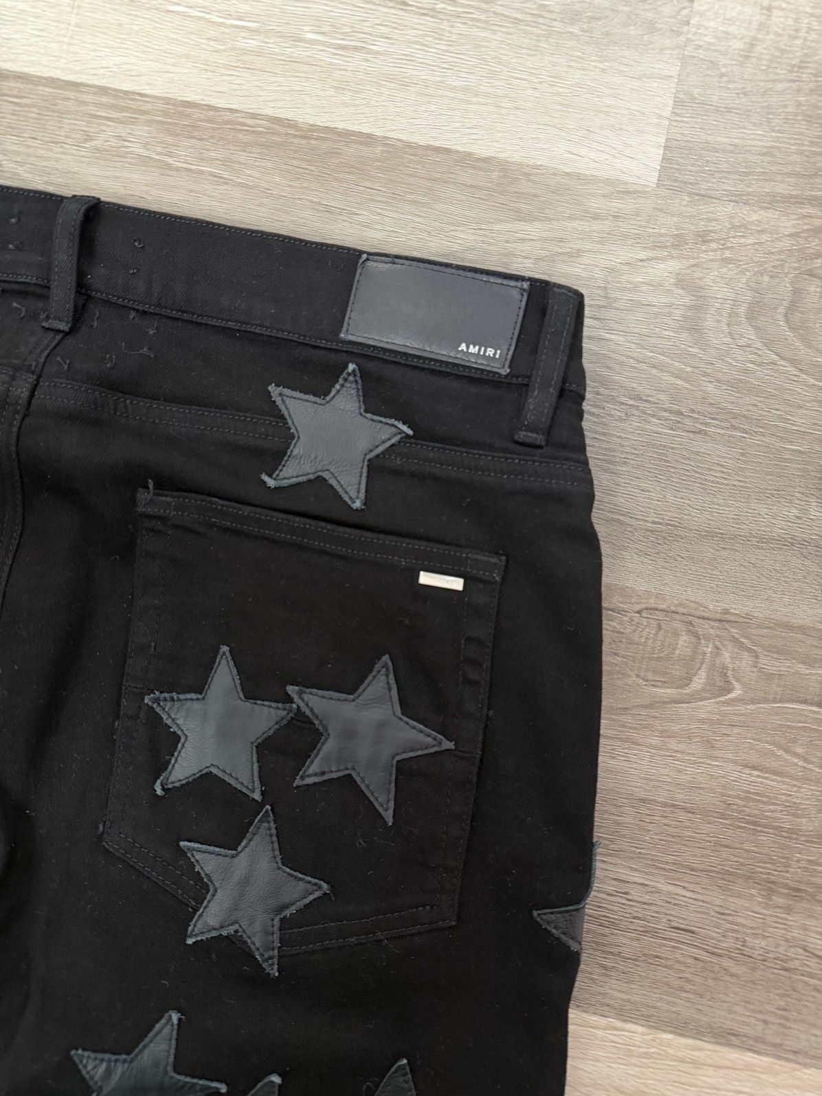 Amiri Amiri Chemist Jeans Black Leather Star Patches Size 36 Size US 36 / EU 52 - 7 Thumbnail