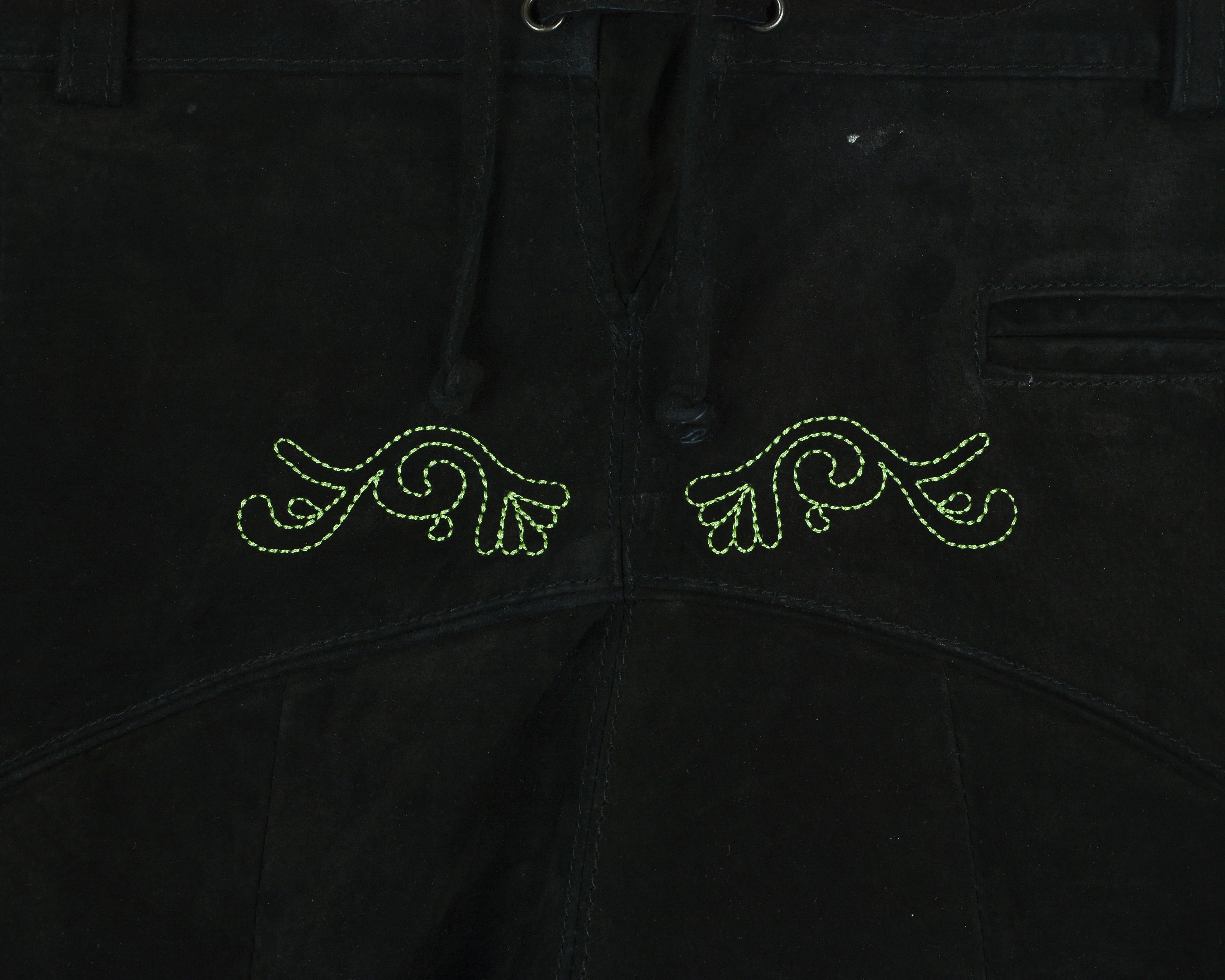 Leather Wiesenprinz W34 L32 Trachten Jager Suede Leather Pants Size US 34 / EU 50 - 11 Thumbnail