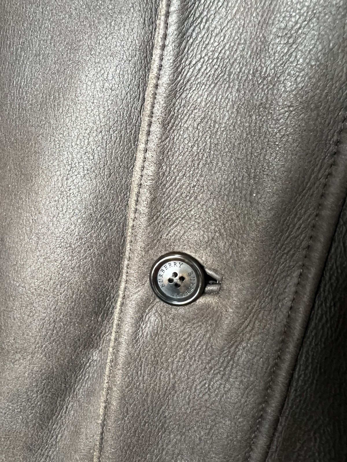 Burberry Vintage very rare Barberry Sheepskin Leather Jacket Size 50 Size US M / EU 48-50 / 2 - 2 Thumbnail