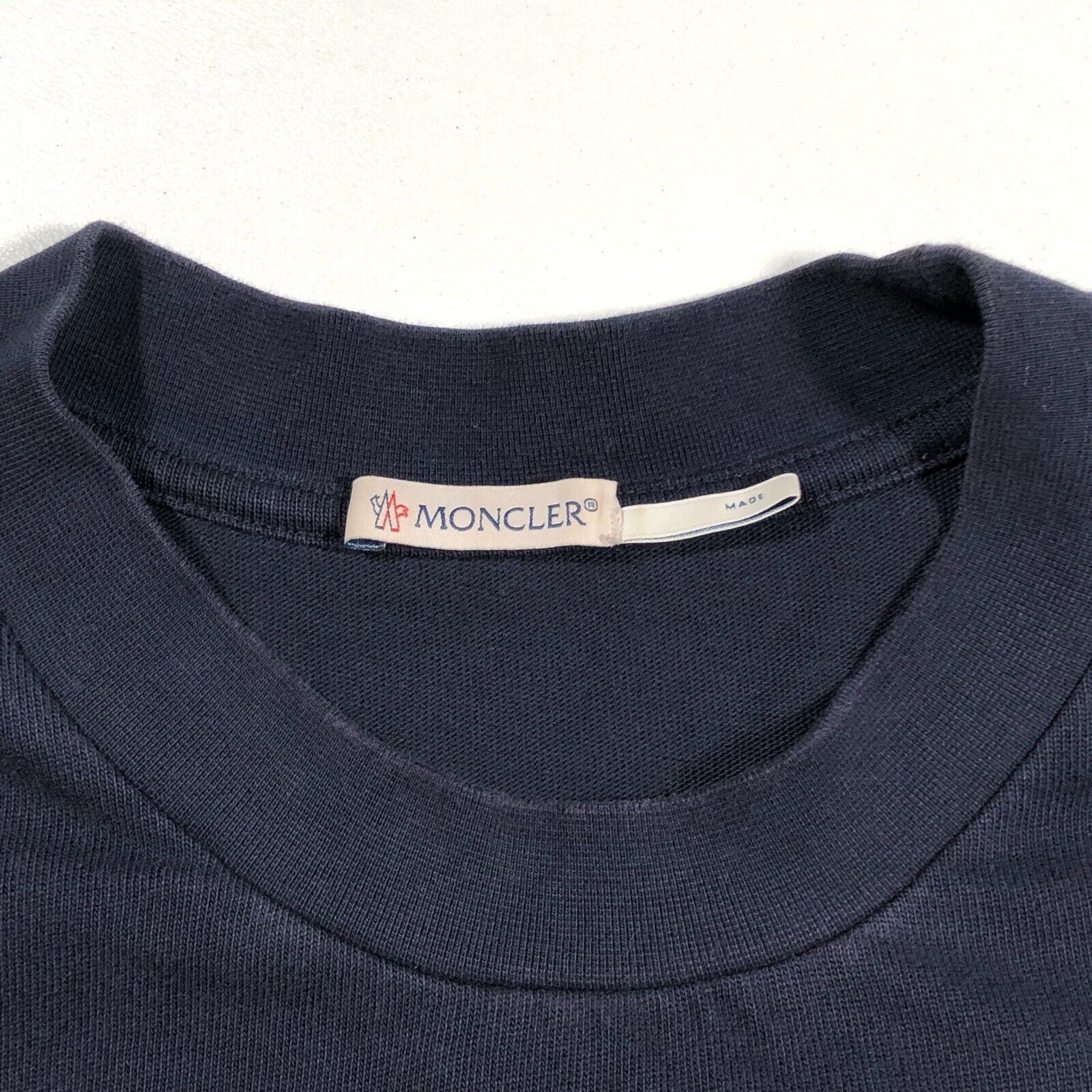 Moncler Moncler Signature Script Logo Navy Pocket Tee Size Large L Size US L / EU 52-54 / 3 - 4 Thumbnail