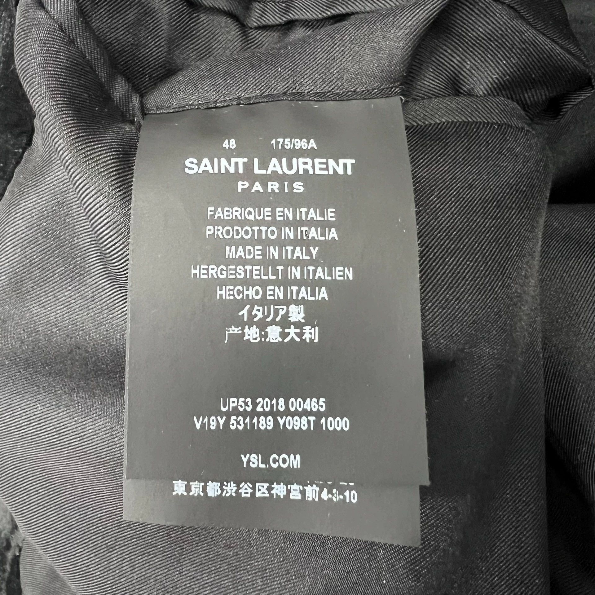 Saint Laurent Paris SLP 18fw black velvet gold embroidery hooded jacket Size US S / EU 44-46 / 1 - 6 Thumbnail