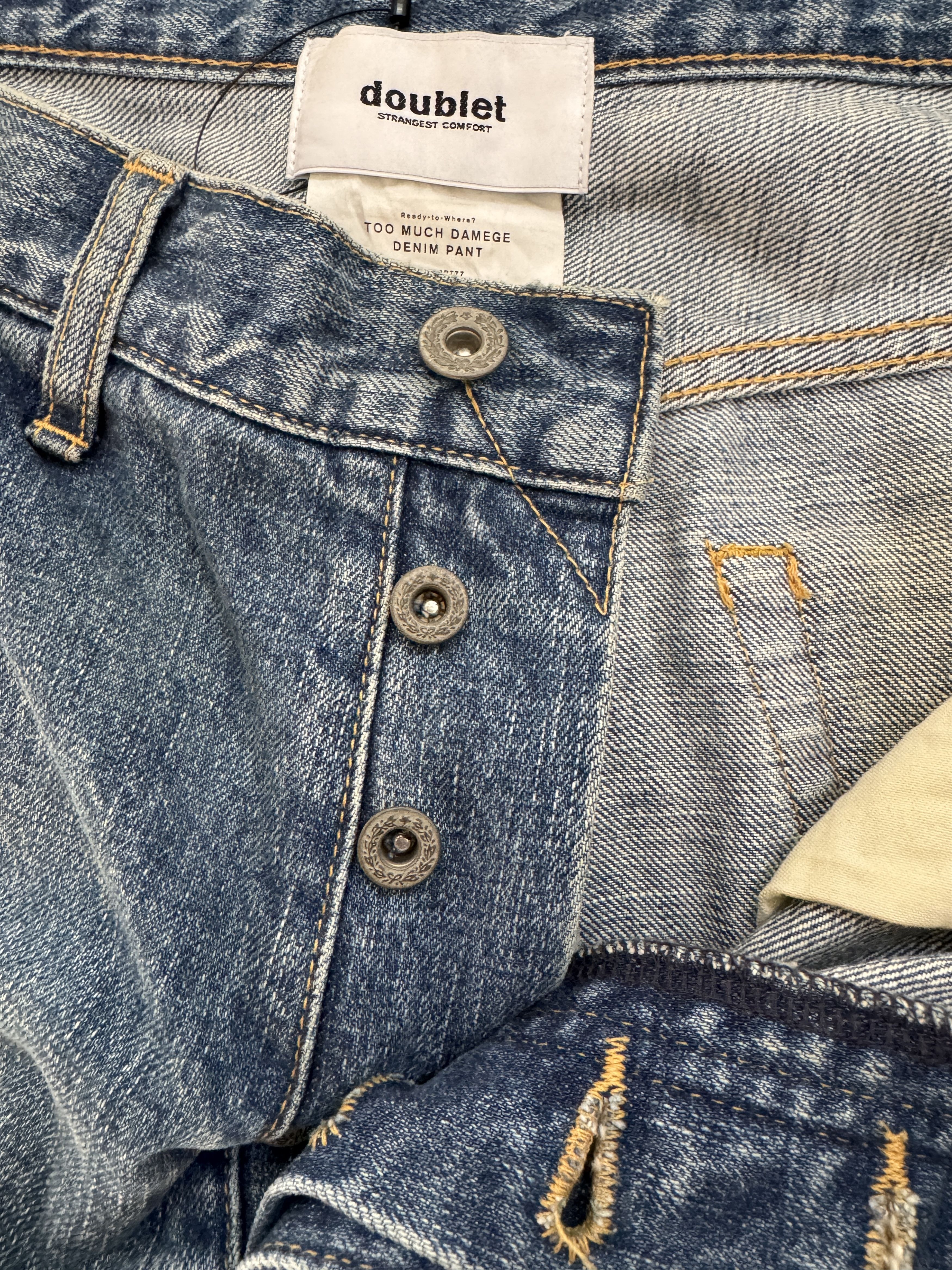 Doublet Too Much Damage Denim Jeans Distressed Size L Size US 34 / EU 50 - 3 Thumbnail