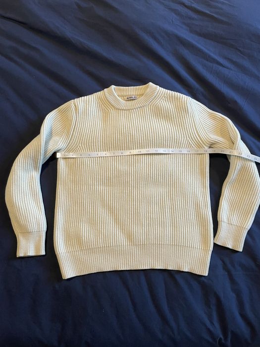 Auralee Cream Super Fine Wool Rib Knit Size 3 | Grailed